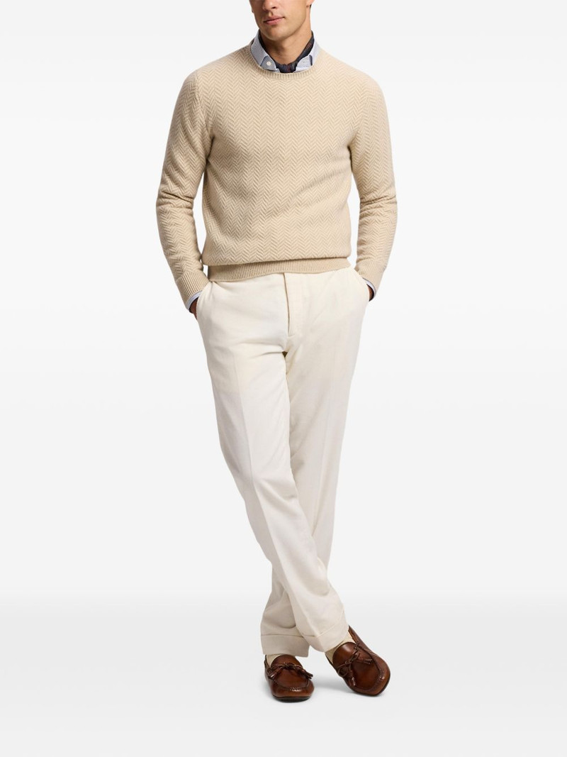 Ralph Lauren herringbone cashmere sweater outlook
