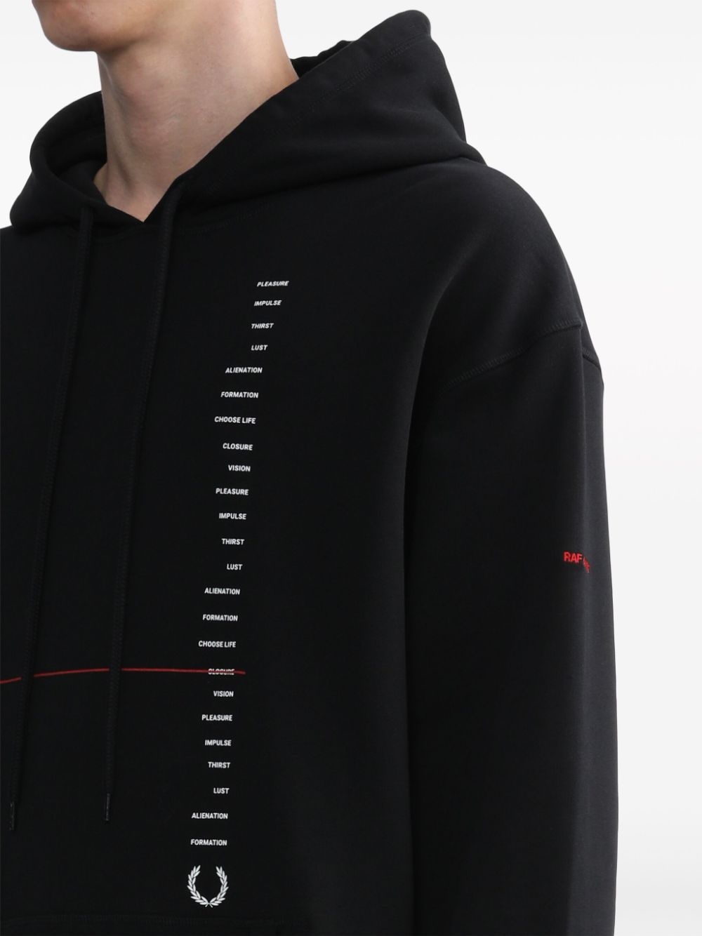 x Raf Simons logo-embroidered hoodie - 5
