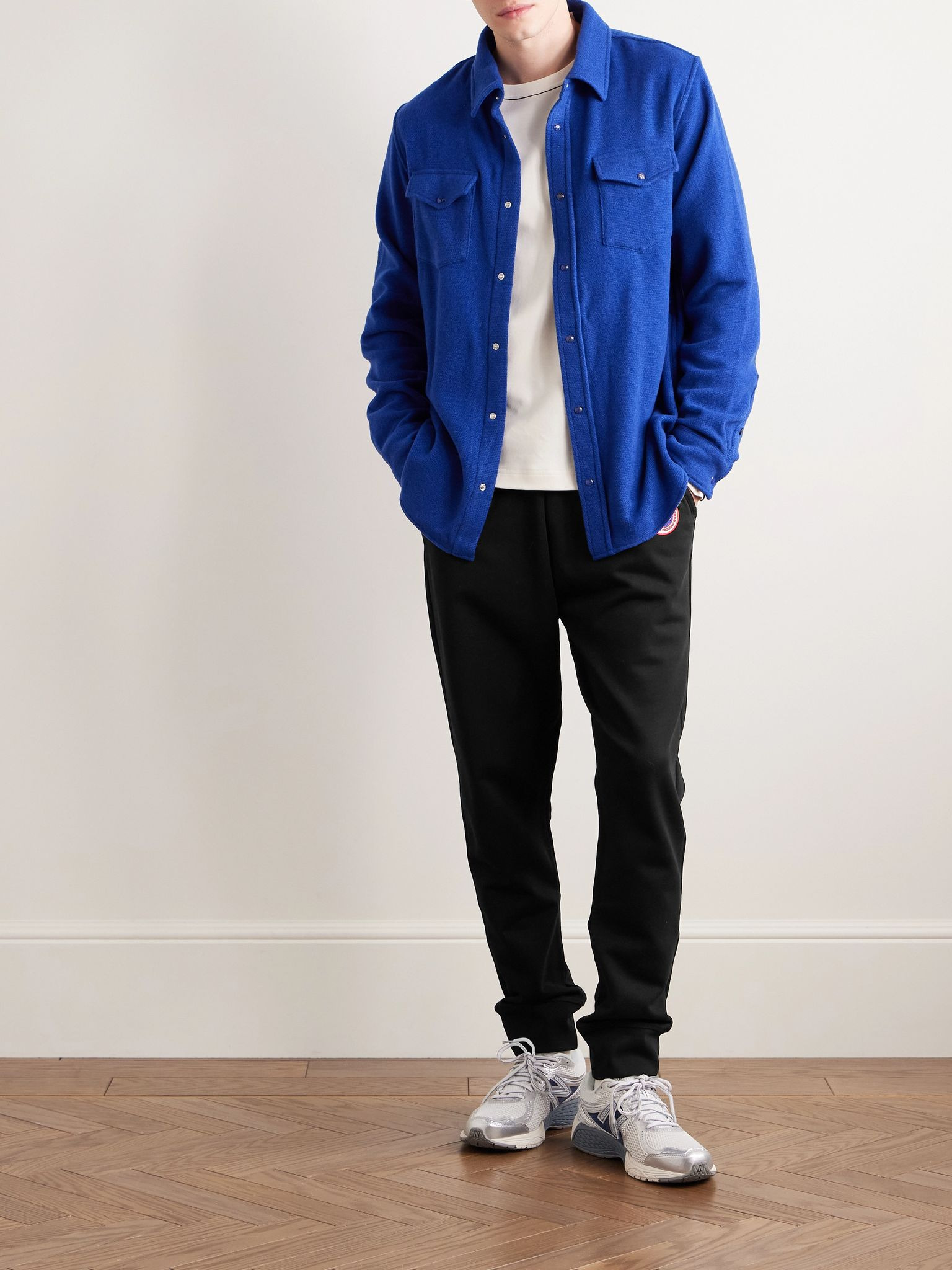 Huron Tapered Logo-Appliquéd Cotton-Jersey Sweatpants Black - 2