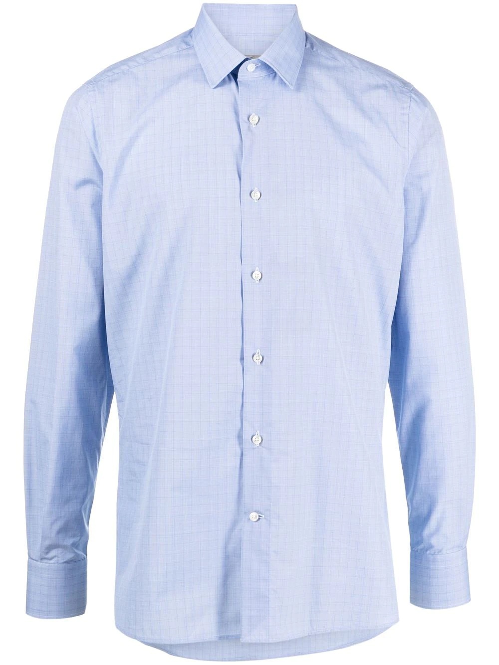 check-print Egyptian cotton shirt - 1