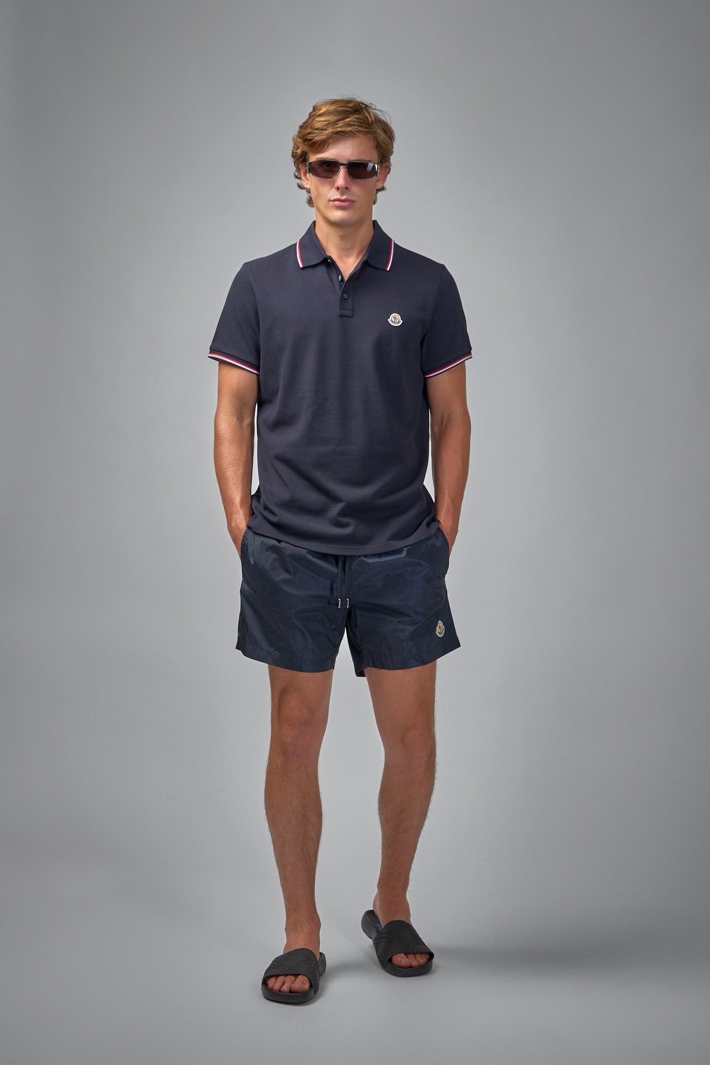 Logo Patch Drawstring Swim Shorts - 2
