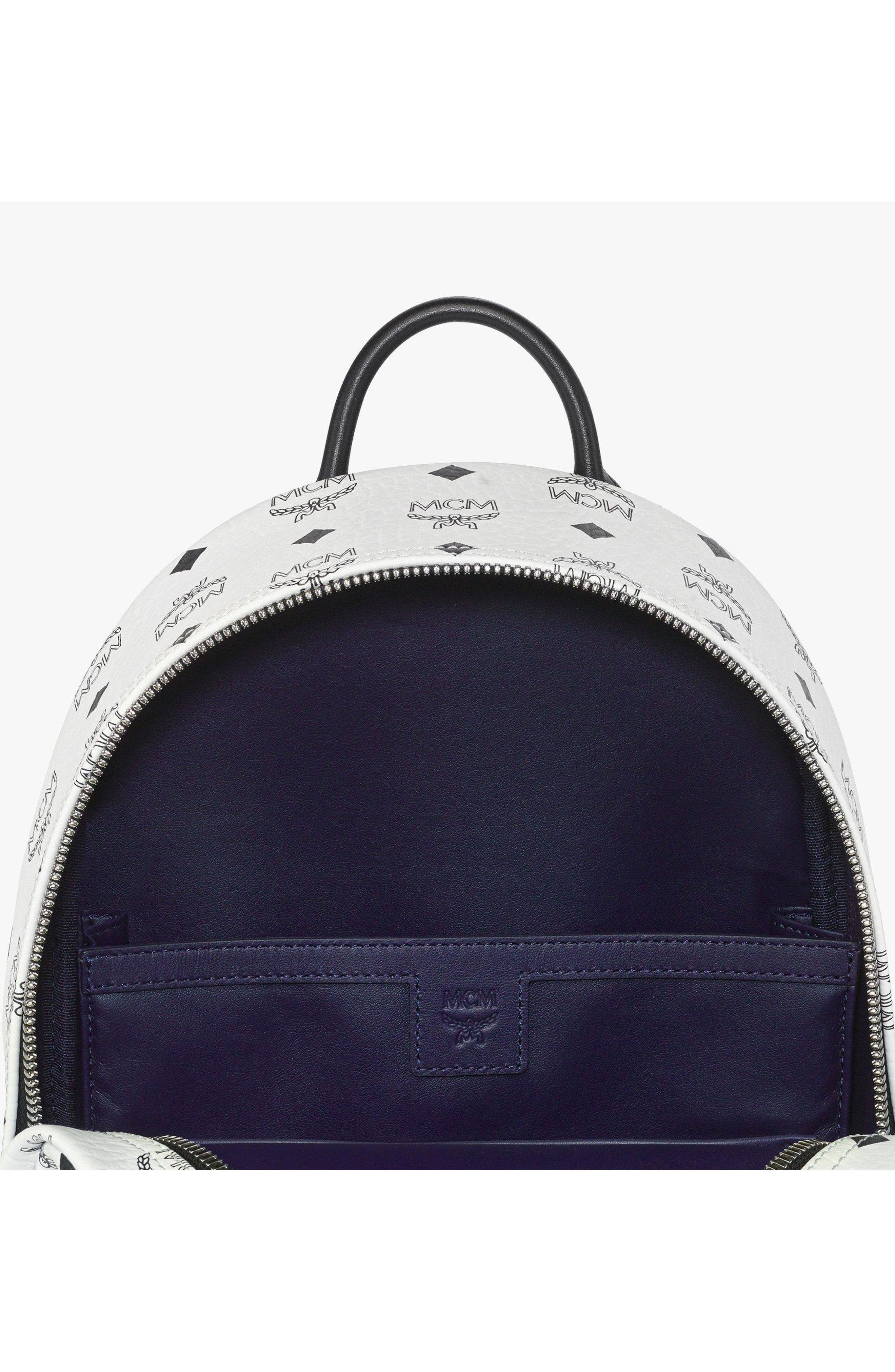 Mini MCM x SNIPES Stark Side Studs Backpack in Visetos in White at Nordstrom - 3