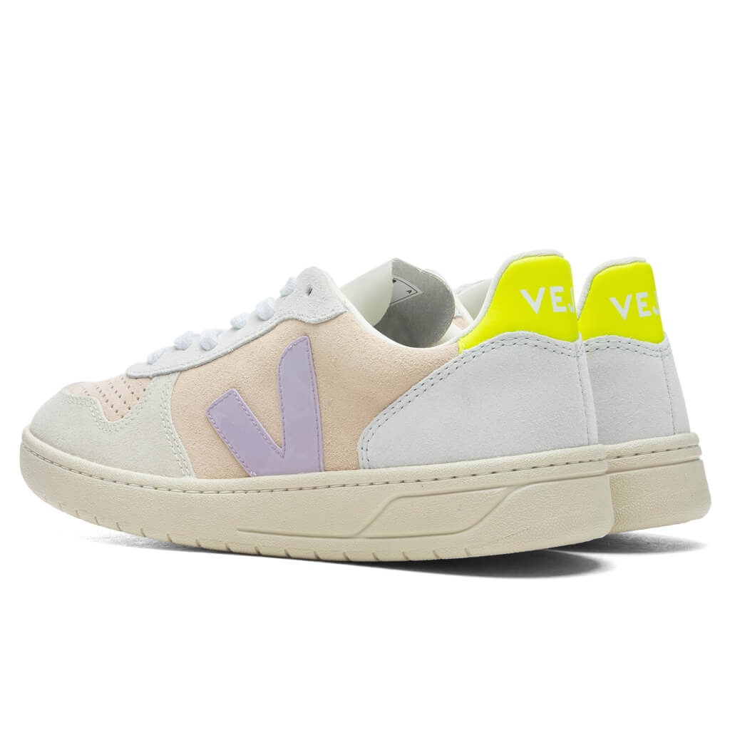 VEJA WOMEN'S V-10 SUEDE - MULTICOLOR/SABLE/PARME - 3