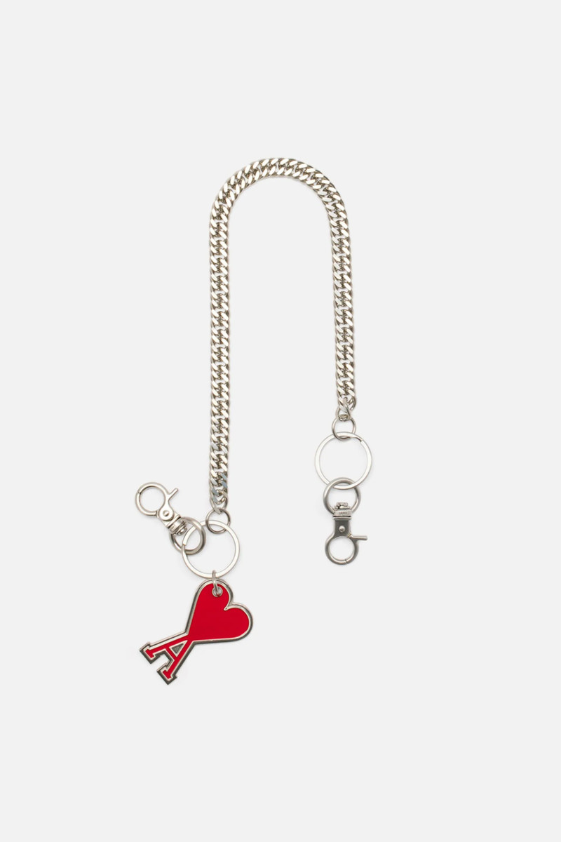 AMI Paris Plain Ami De Coeur Chain Keyring outlook