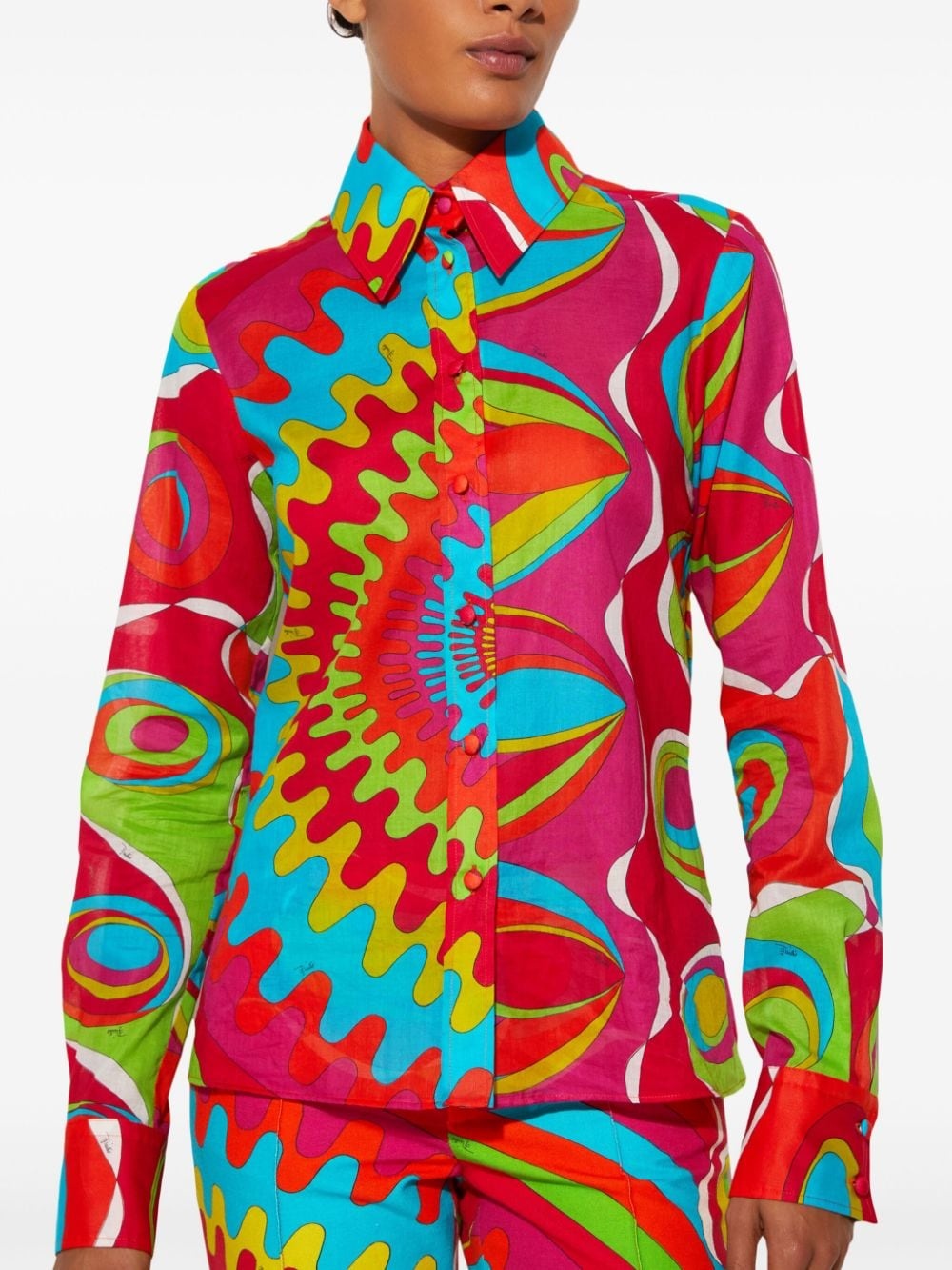 Bersaglio-print cotton shirt - 5