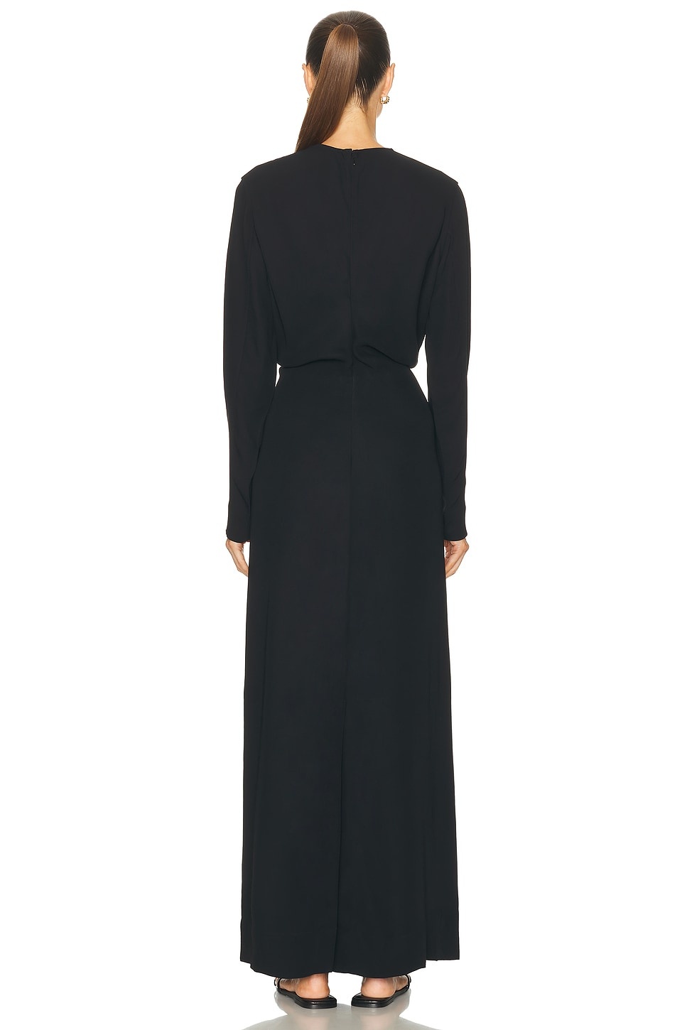 Long Sleeve Slouch Waist Dress - 3