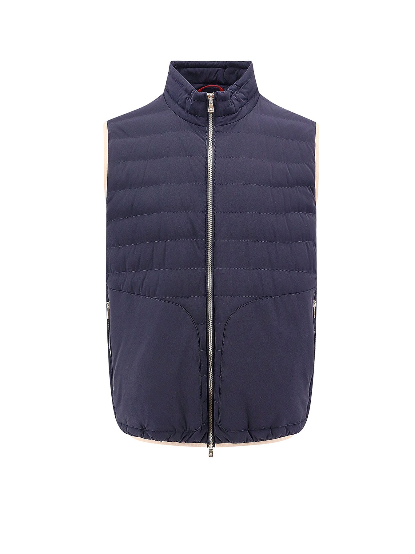 Padded and quilted sleeveless nylon jacket - 1