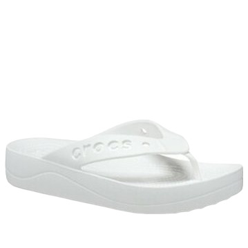 (WMNS) Crocs Baya Platform Flip-Flops 'White' 208395-100 - 3