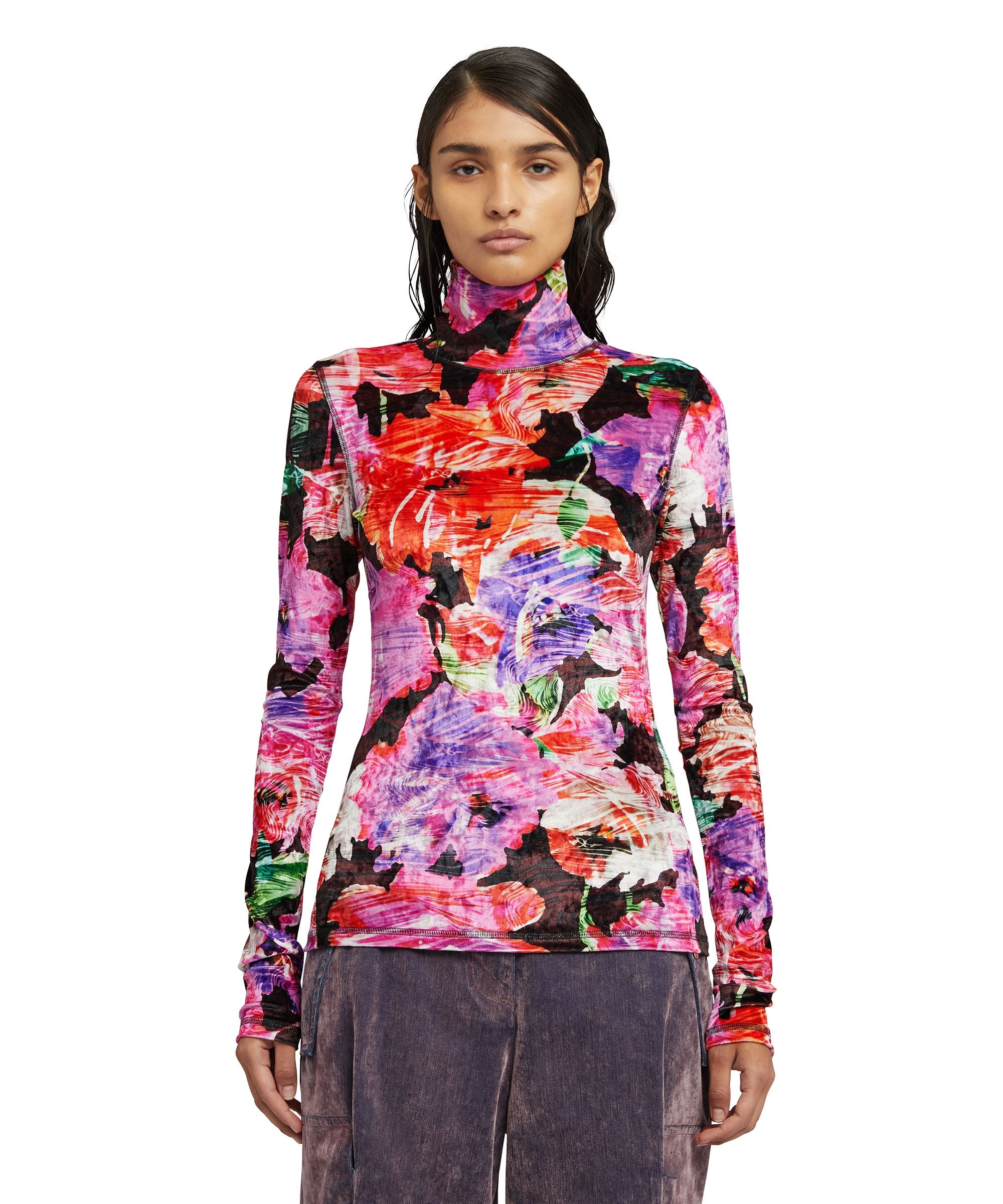 Elasticized blouse with "Blossom Hallucination" print - 2