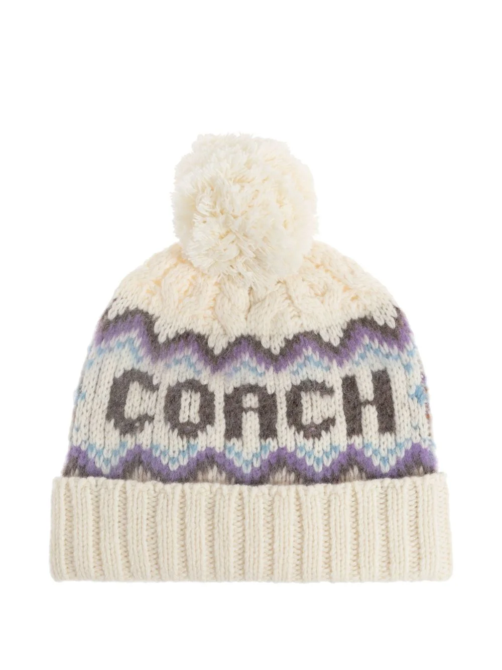 pompom patterned hat - 1