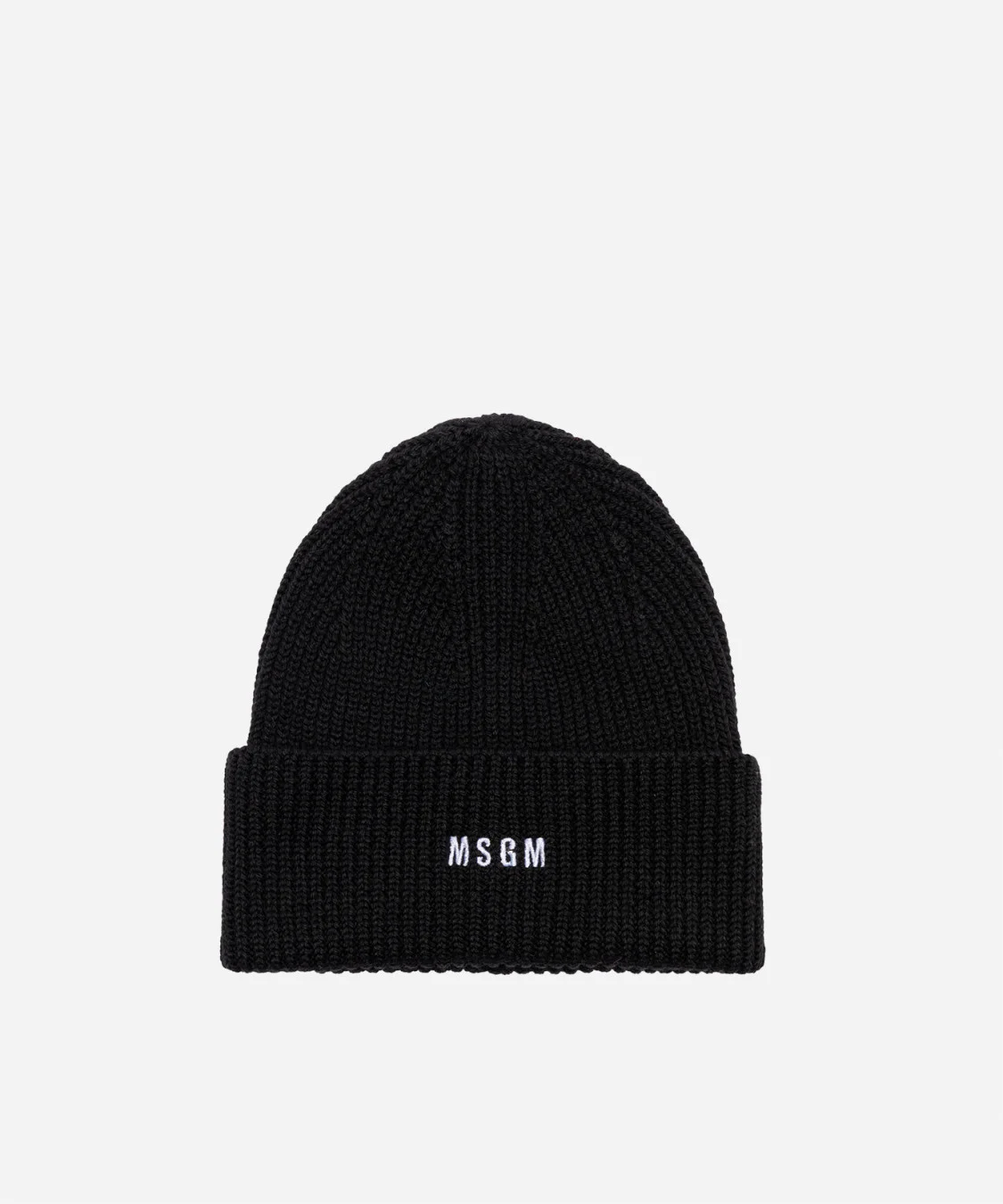 Ribbed beanie hat with logo - 1