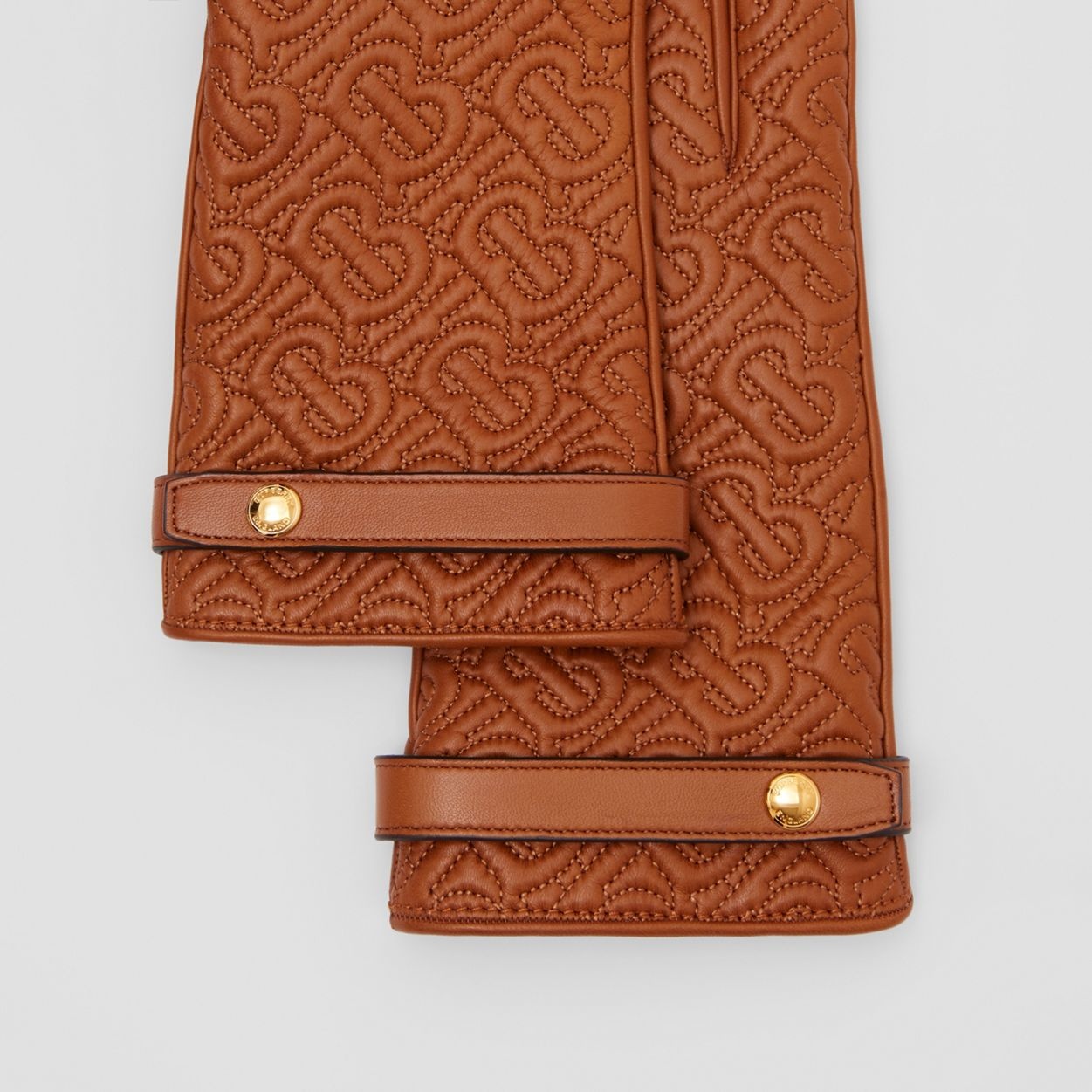 Cashmere-lined Quilted Monogram Lambskin Gloves - 2