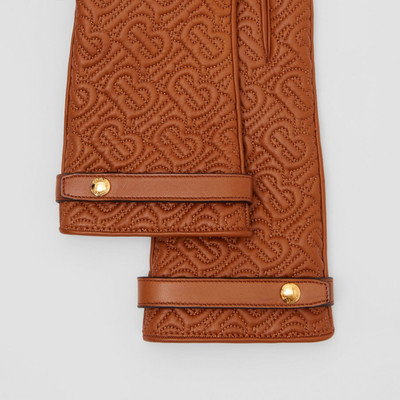 Burberry Cashmere-lined Quilted Monogram Lambskin Gloves outlook