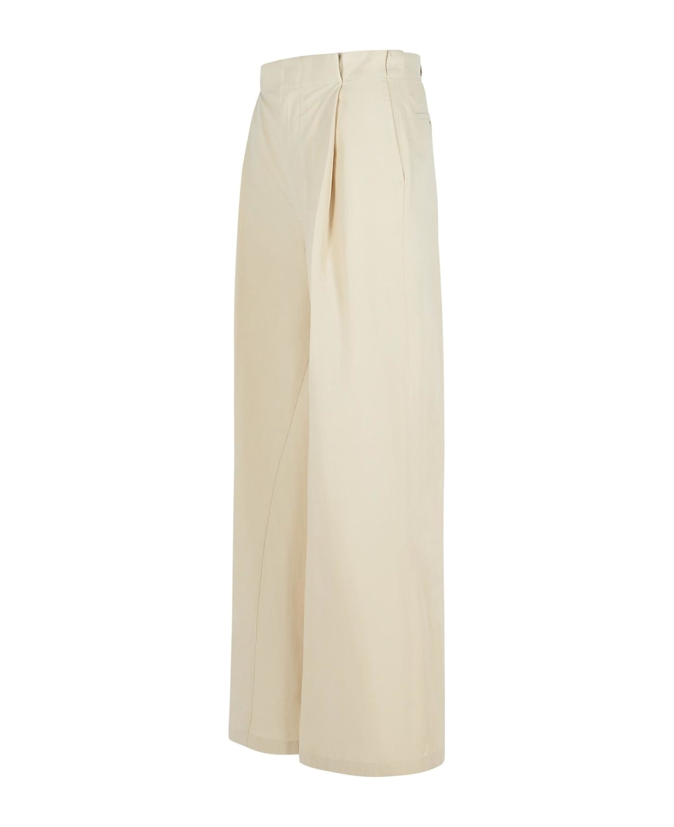 'over' Ivory Cotton Blend Pants - 2
