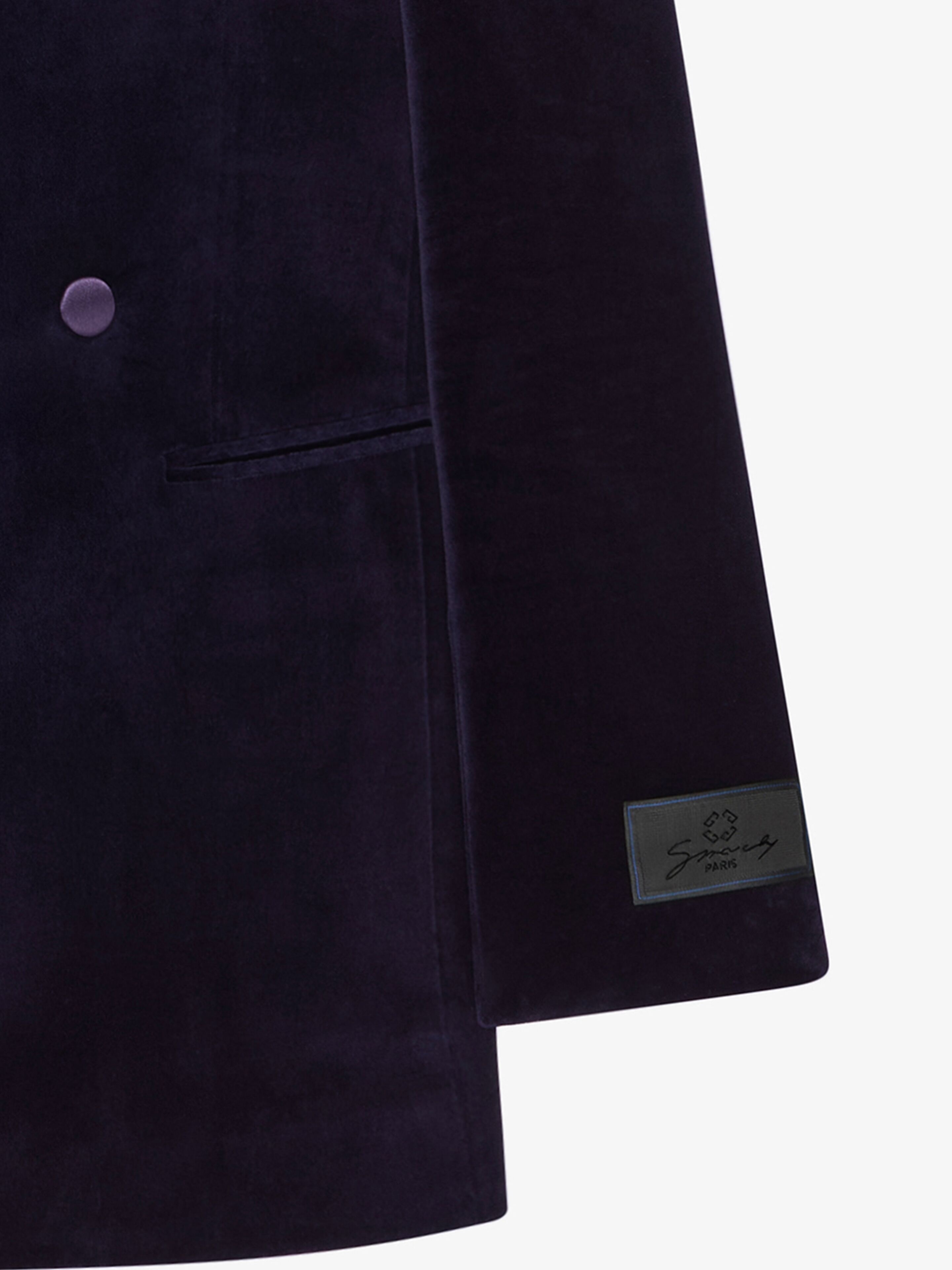 SLIM FIT JACKET IN VELVET WITH SATIN COLLAR - 2