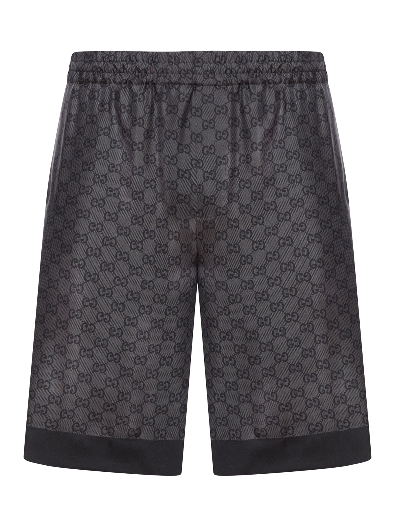 PRINTED SILK TWILL SHORTS - 1
