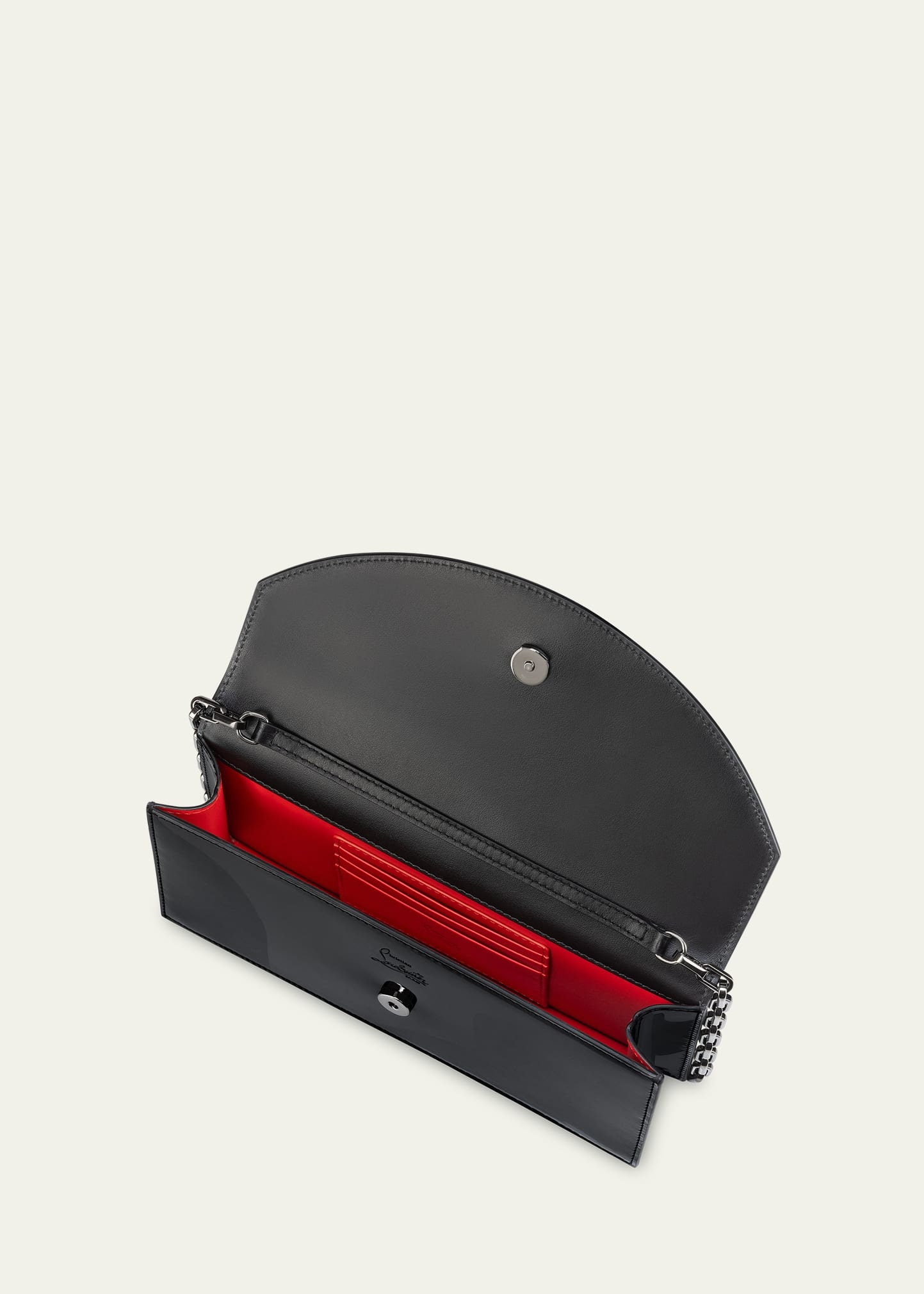 Loubi54 Flap Patent Leather Clutch Bag - 4