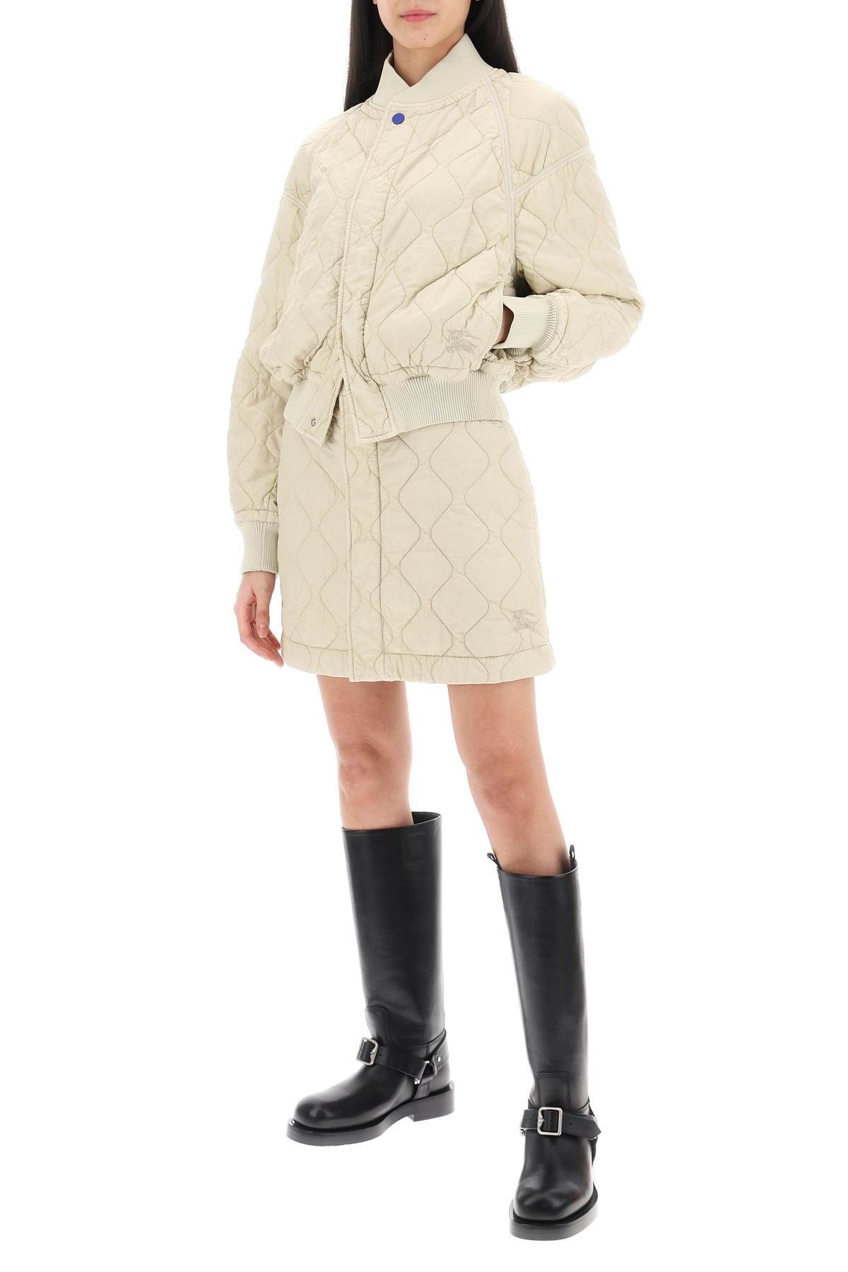 BURBERRY｜SKIRTS (quilted nylon mini skirt (8081126)) BURBERRY | QUILTED NYLON MINI SKIRT