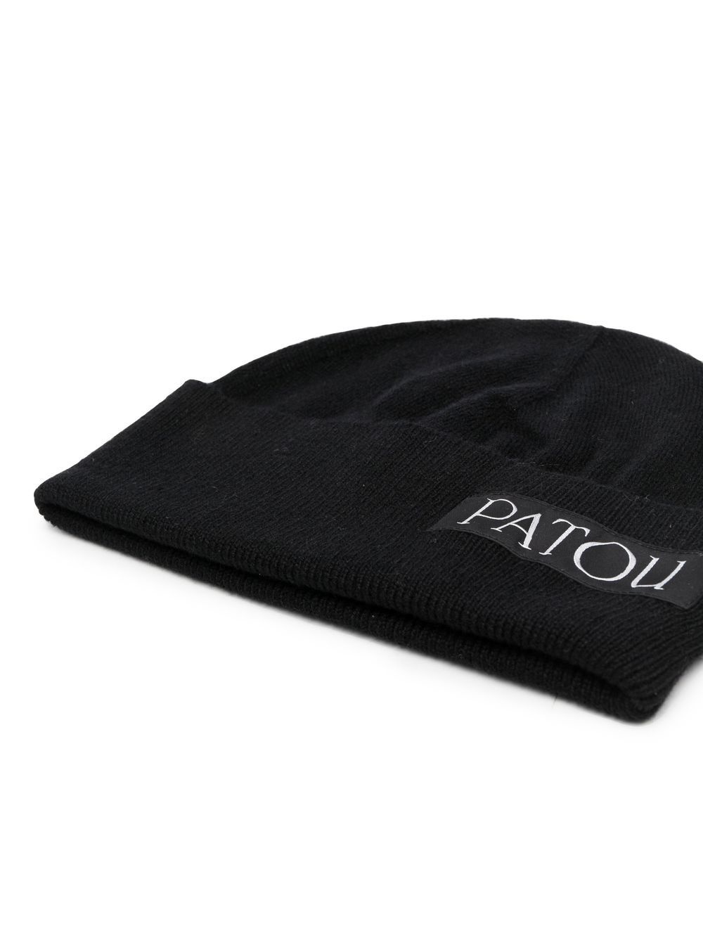 logo-patch ribbed-knit beanie - 3