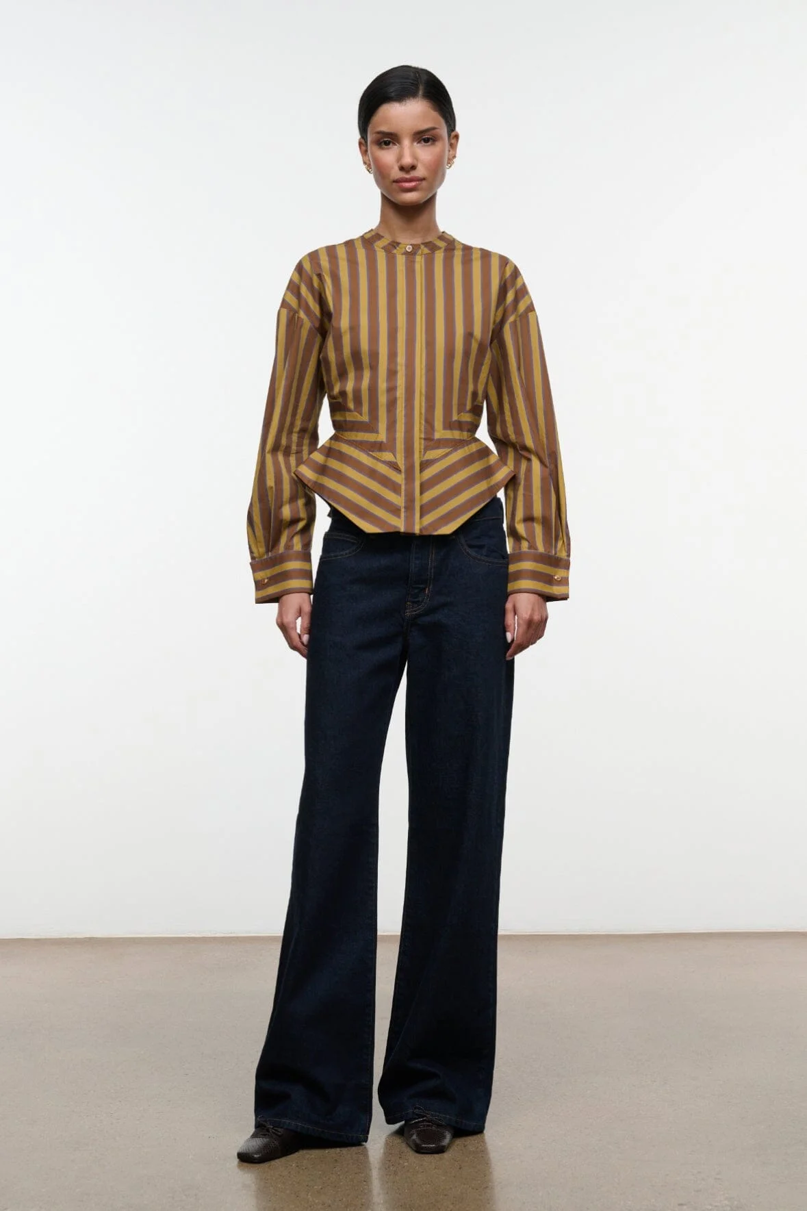 STAUD RHYS TOP CIGAR STRIPE - 1