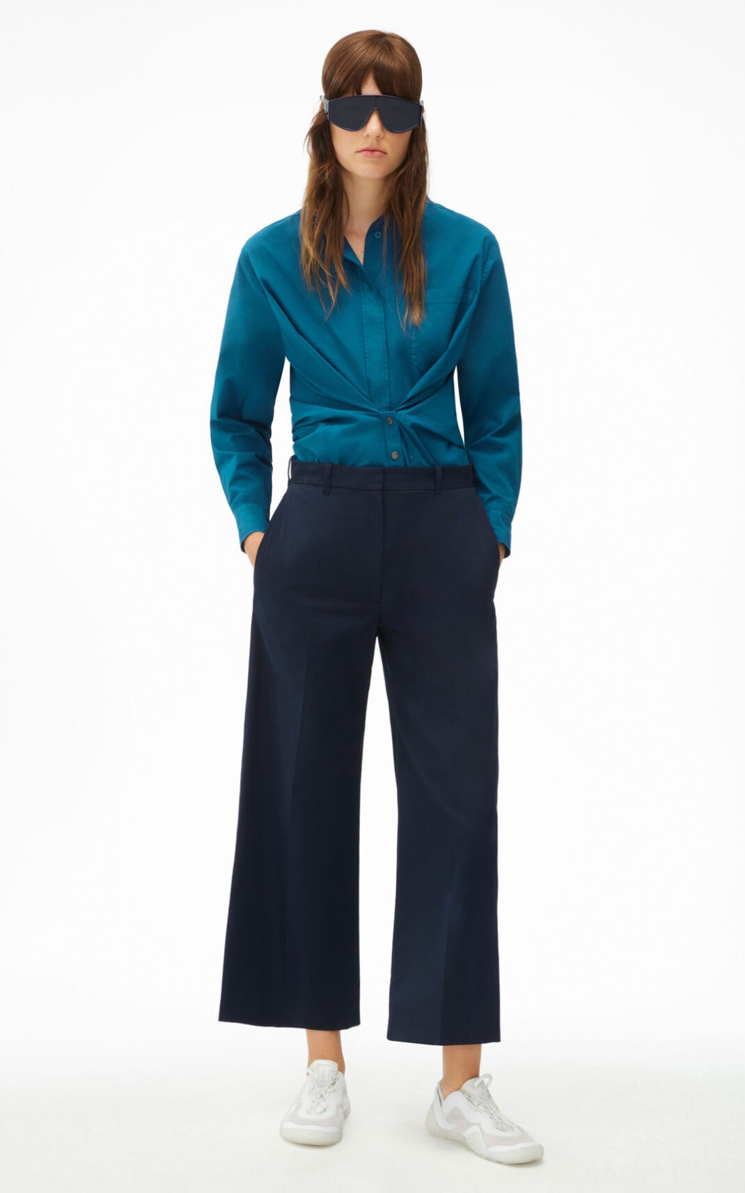 Cropped flared trousers - 1