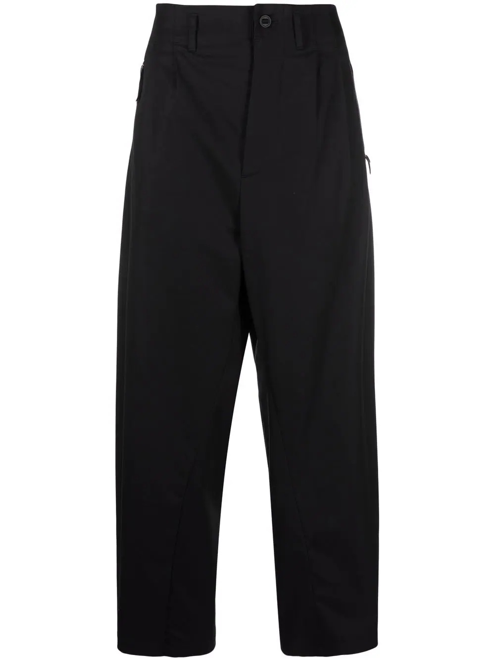 pleat-detail zip-pockets worker pants - 1