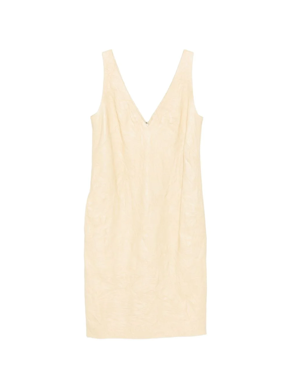 crinkled V-neck dress - 1