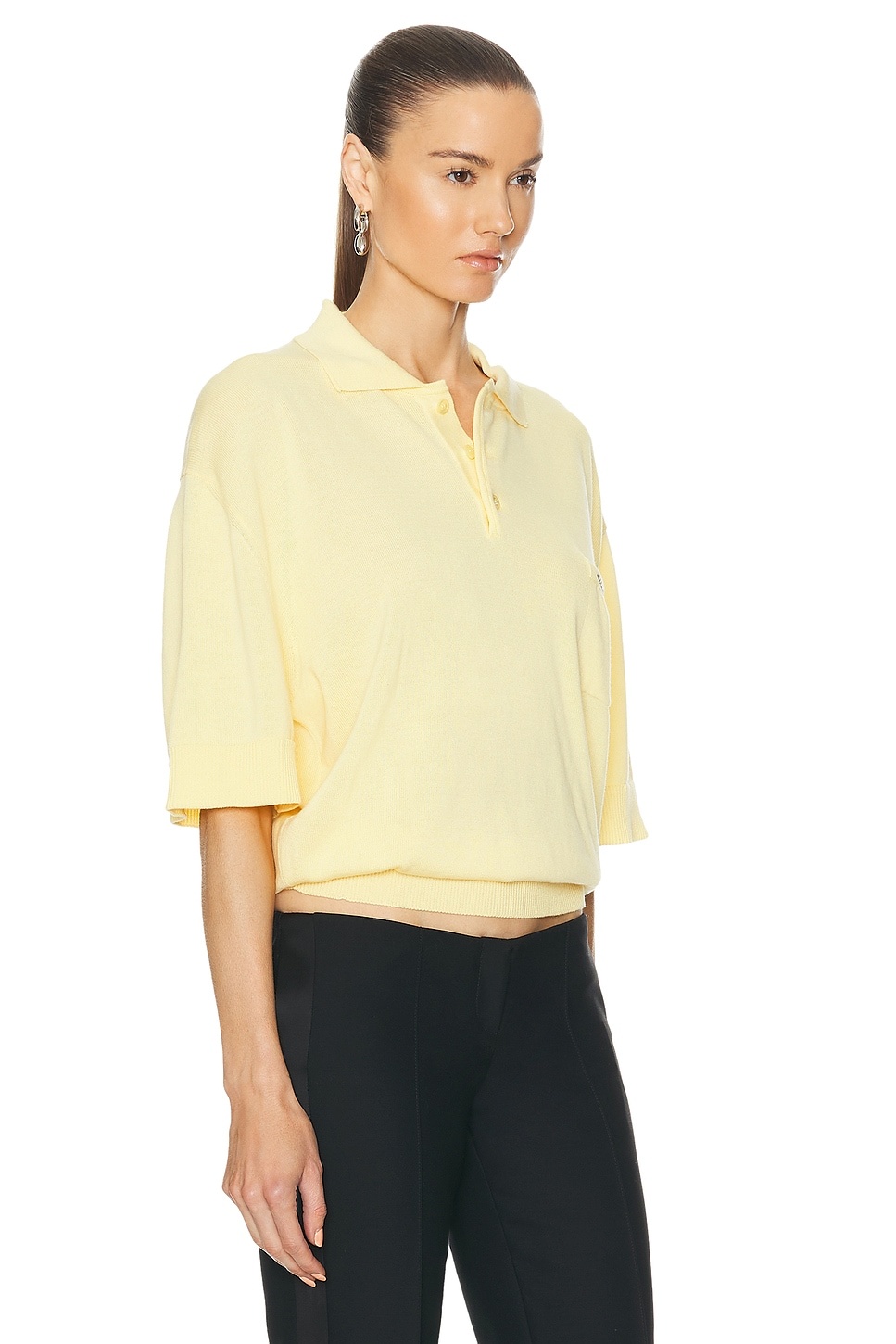 Knotted Short Sleeved Polo Top - 2