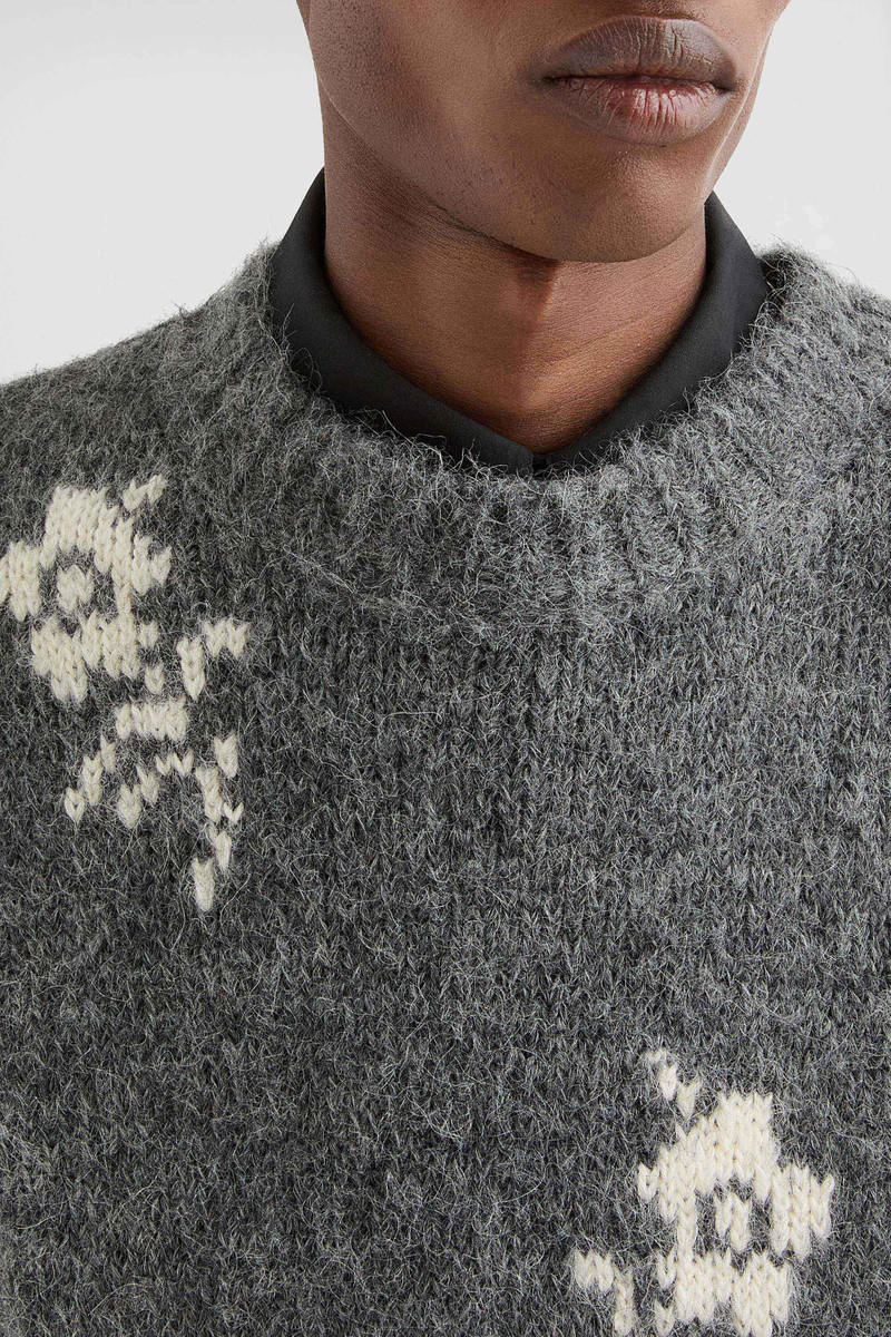 Wool Blend Crew-Neck Sweater 6