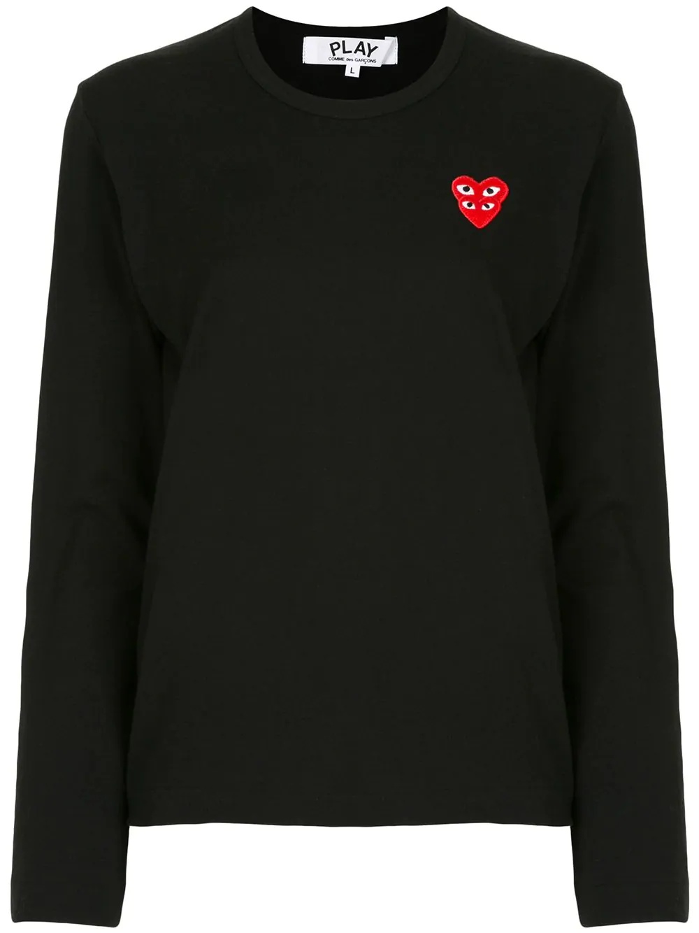 heart motif long sleeve top - 1