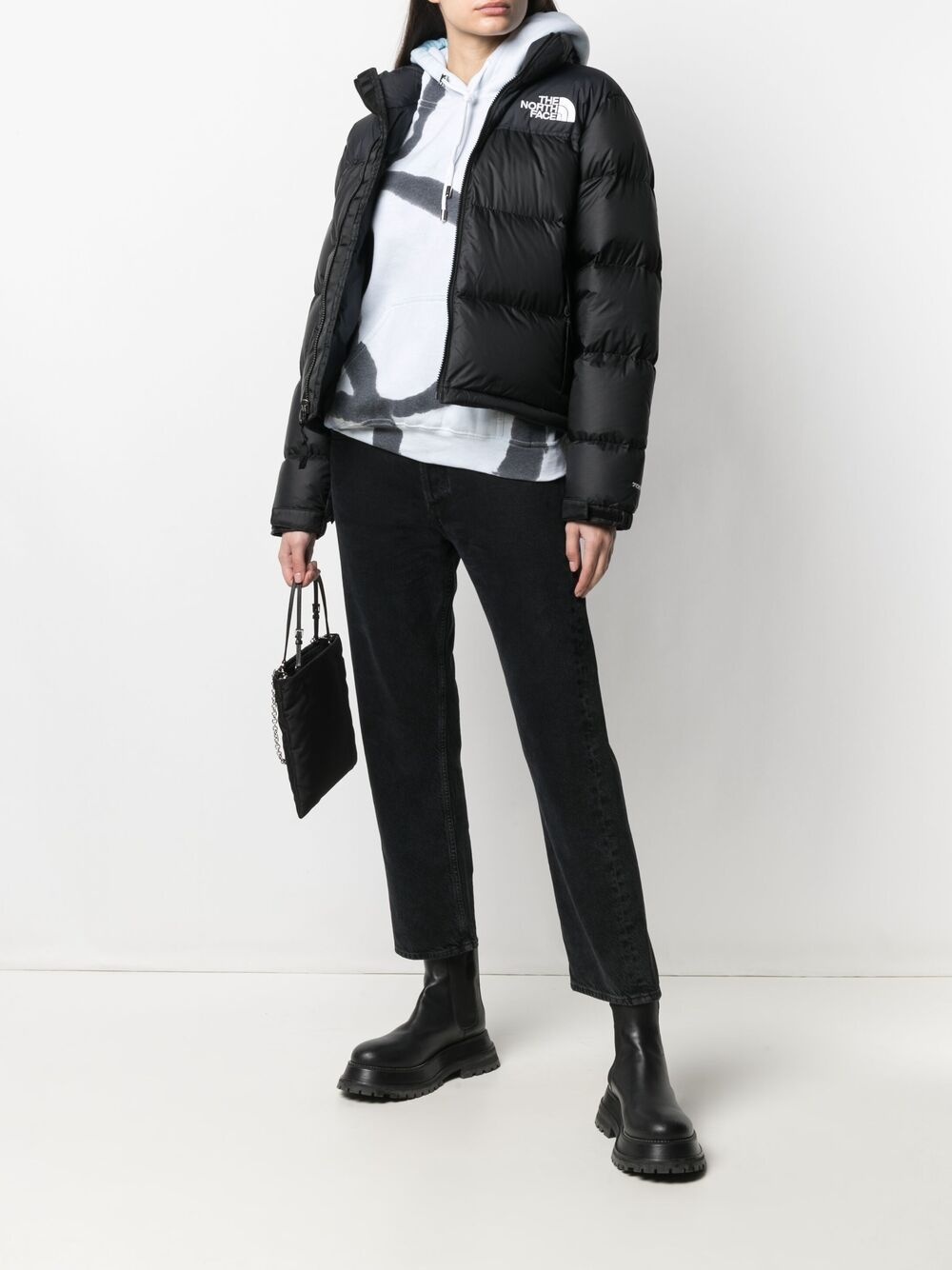 embroidered-logo puffer jacket - 2