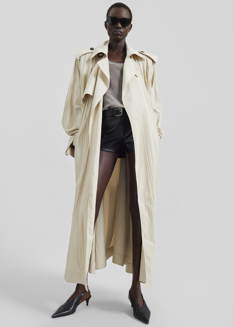 Elsdon Fluid Long Trench - Light Beige 8