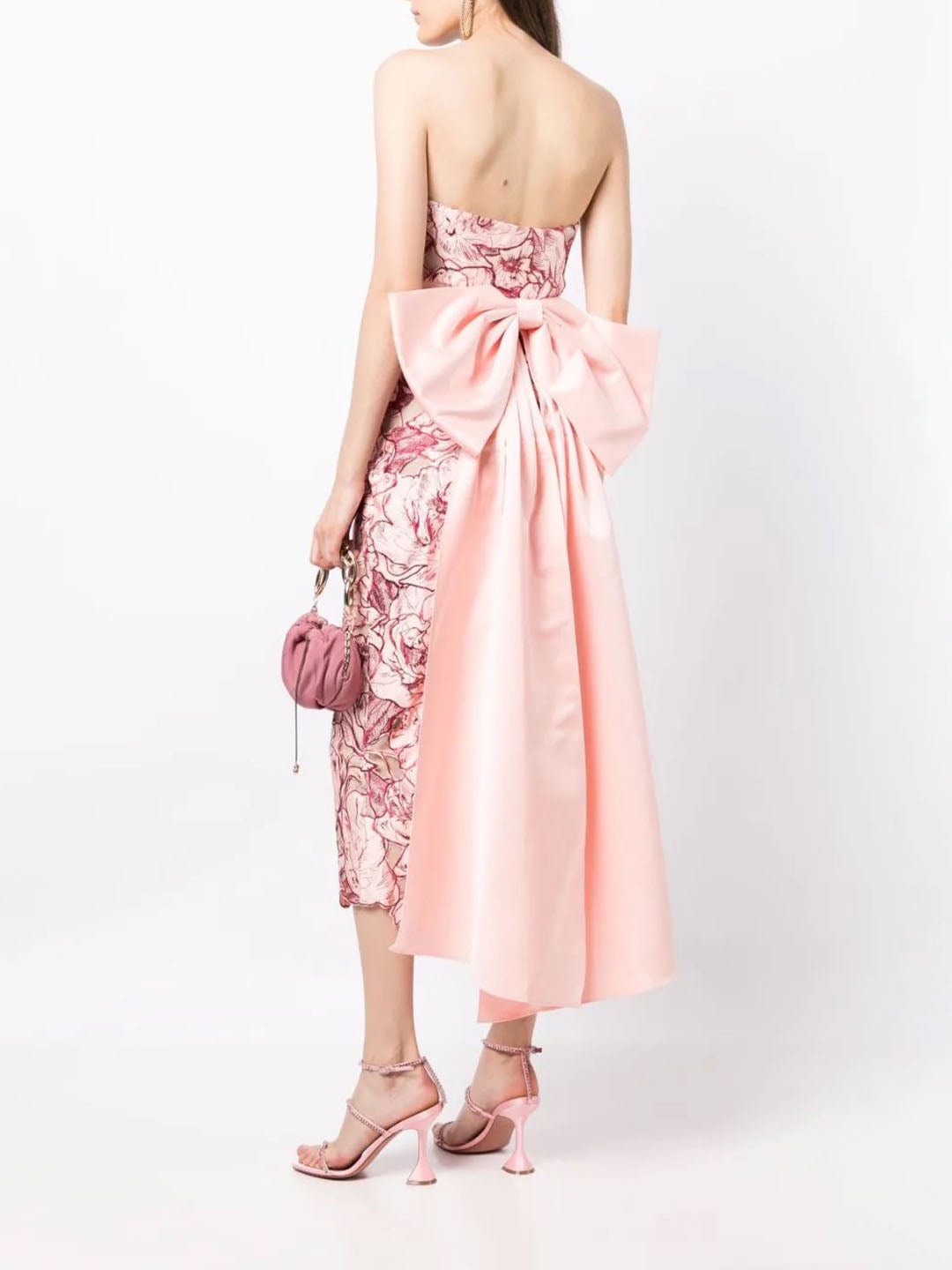 STRAPLESS COLUMN MIDI DRESS - 2