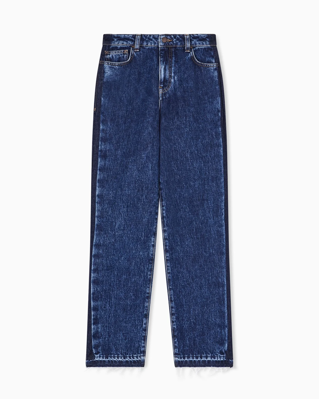 J3H REGULAR-FIT JEANS IN MARBLED DENIM WITH SIDE BAND - 1