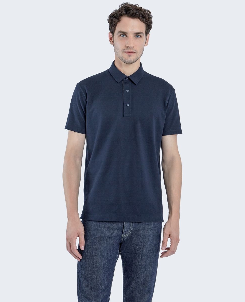 Organic cotton piqué Polo Shirt with Mancini autograph - 2