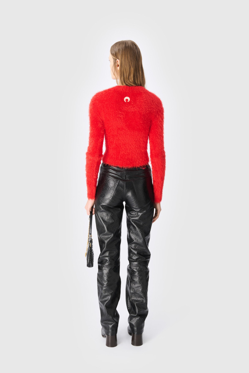 Marine Serre Wild Puffy Knit Fitted Sweater outlook