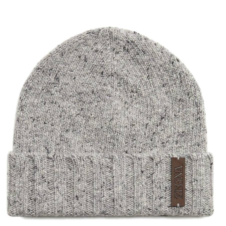 Ermenegildo Zegna Grey Oasi Cashmere Beanie - 1