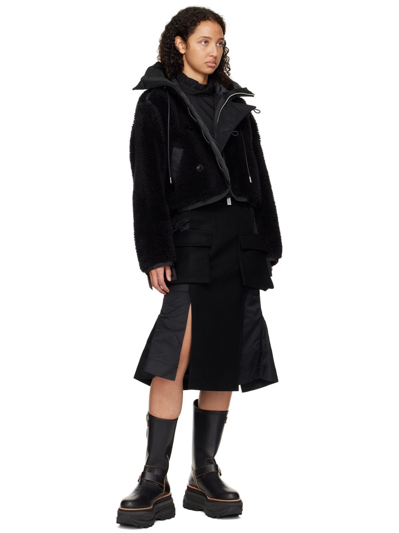 sacai Black Engineer Boots outlook