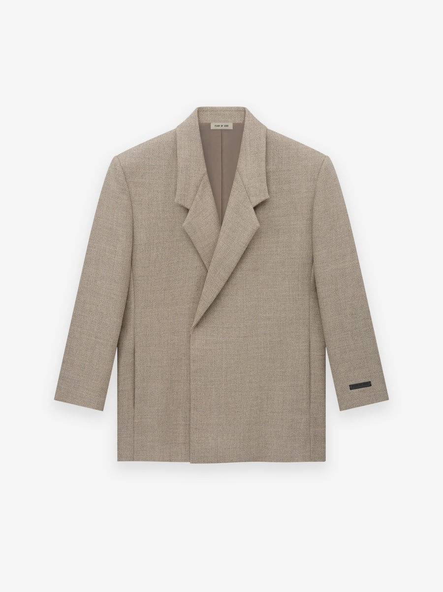 Heavy Wool Twill Relaxed Blazer - 1