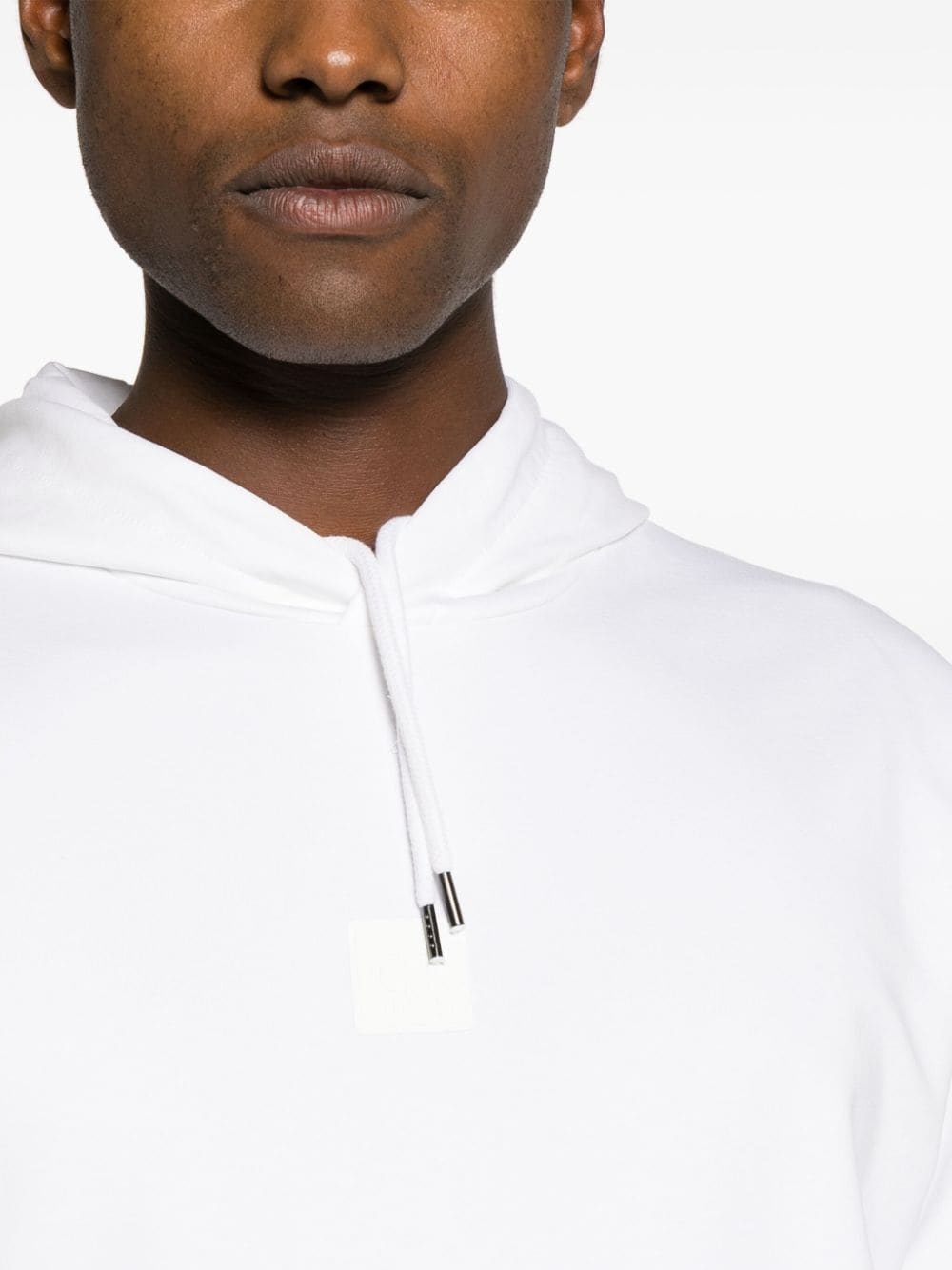 logo-print stretch-cotton hoodie - 5