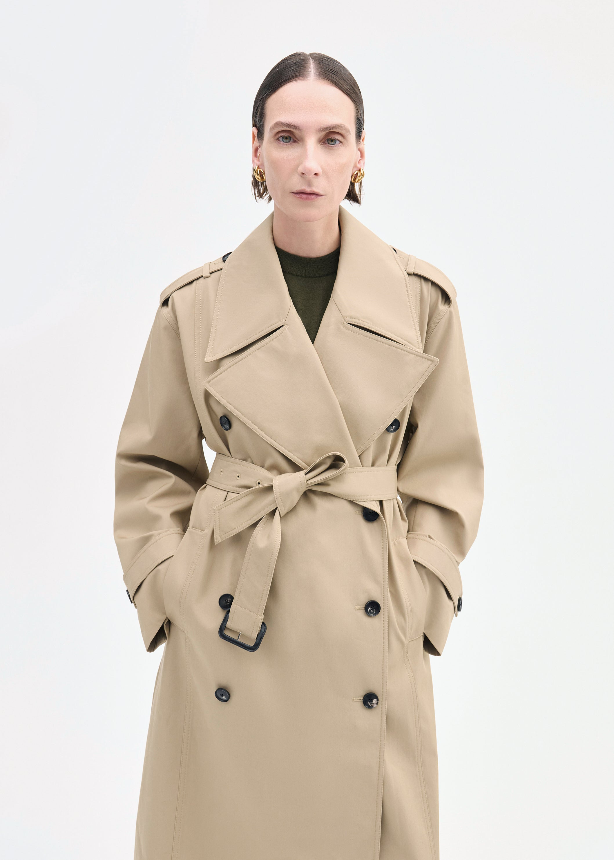 Oversized Trench in Cotton Twill - 2