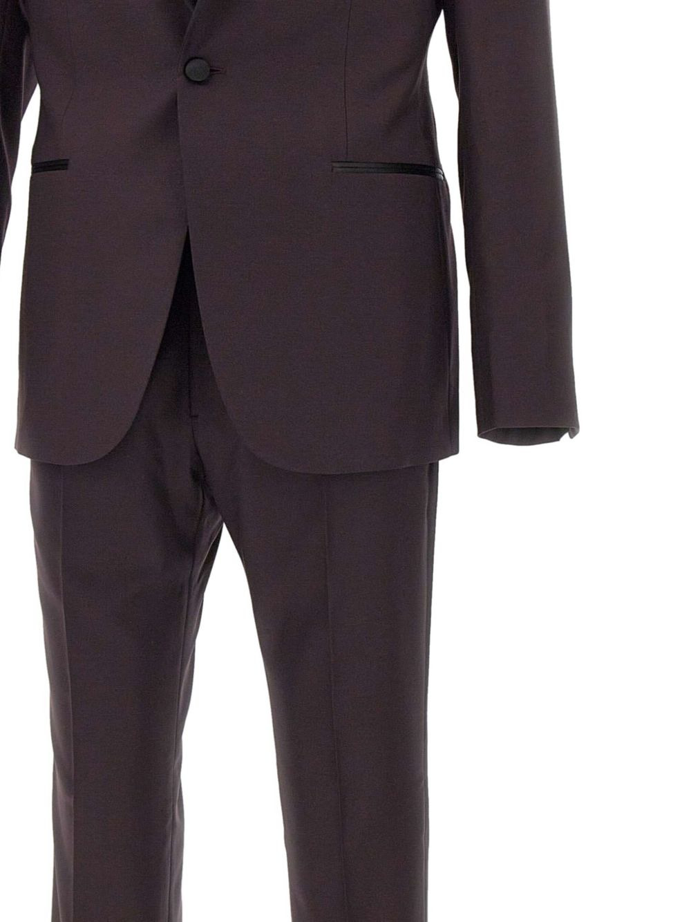 peaked-lapel satin-trimmed suit - 3