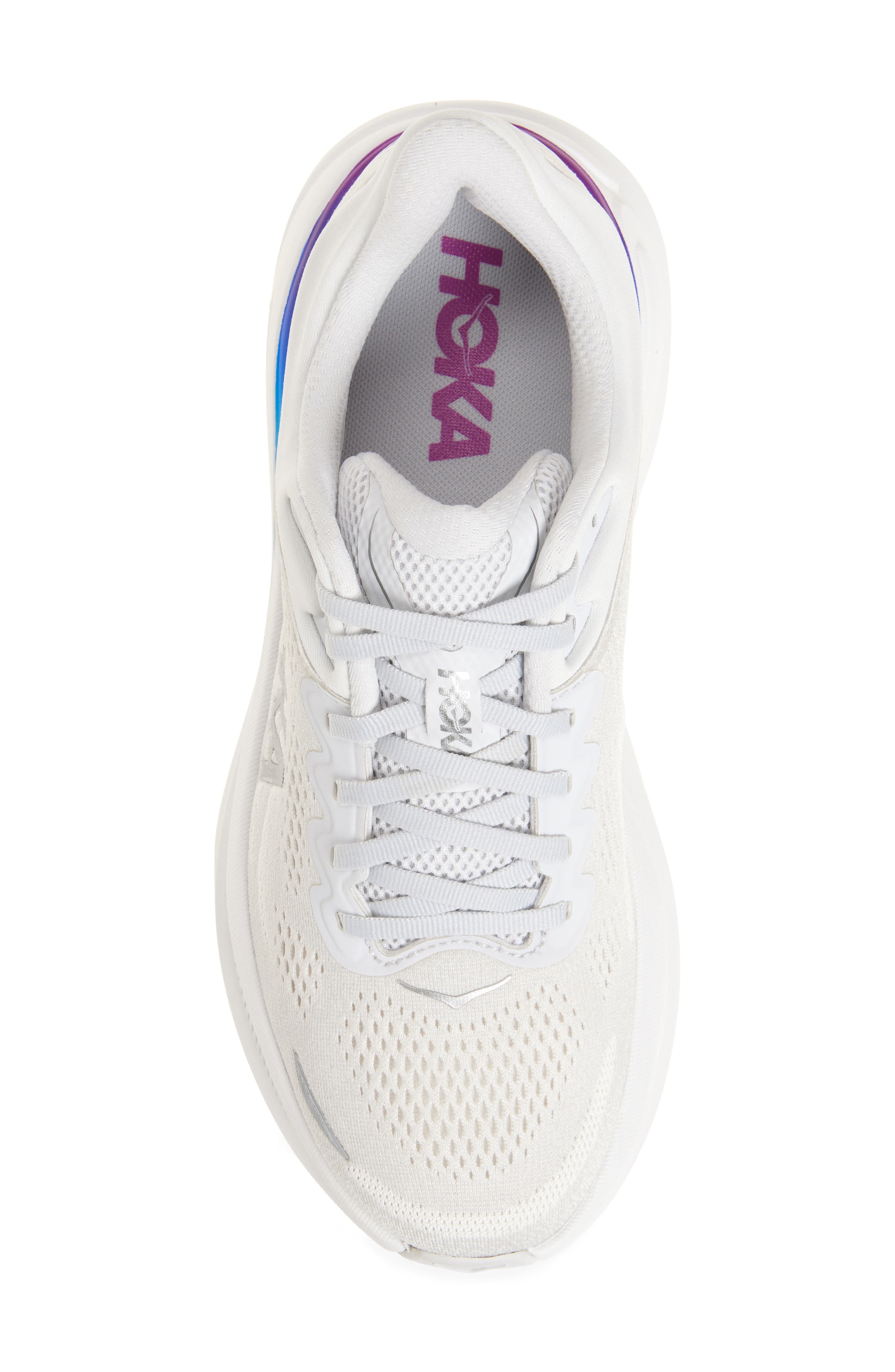HOKA Bondi 9 Running Shoe in Cosmic Grey /White at Nordstrom - 5