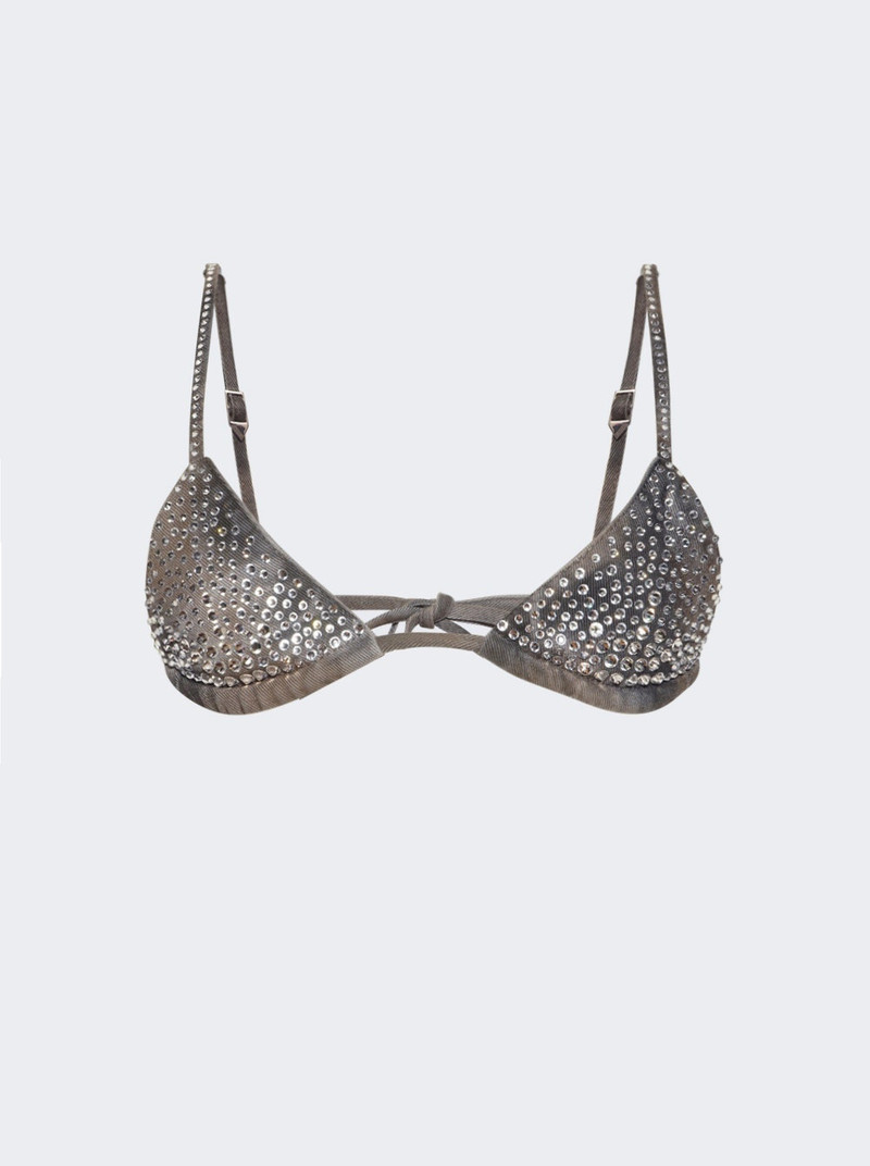 Denim Bra Top Dark Grey 1