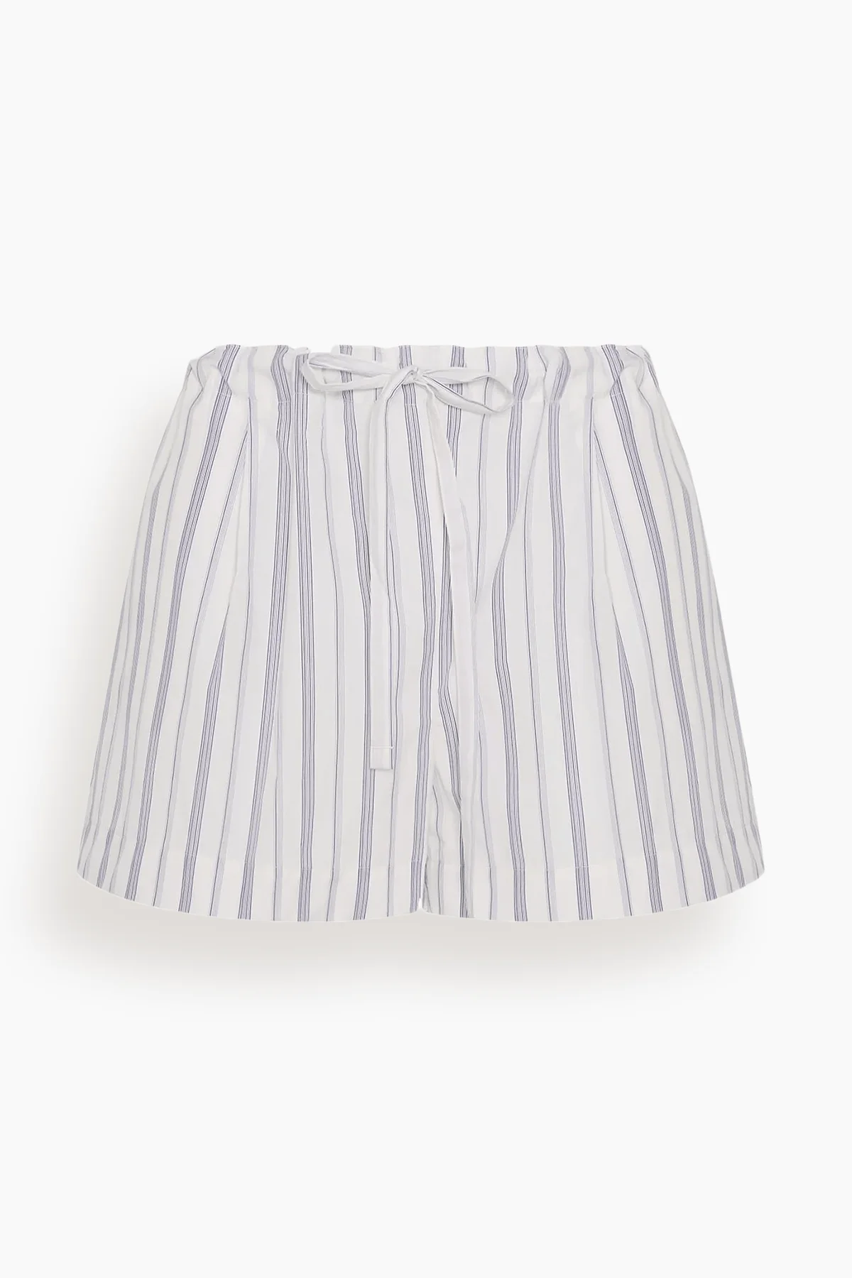 Drawcord Short in White/Navy Stripe - 1