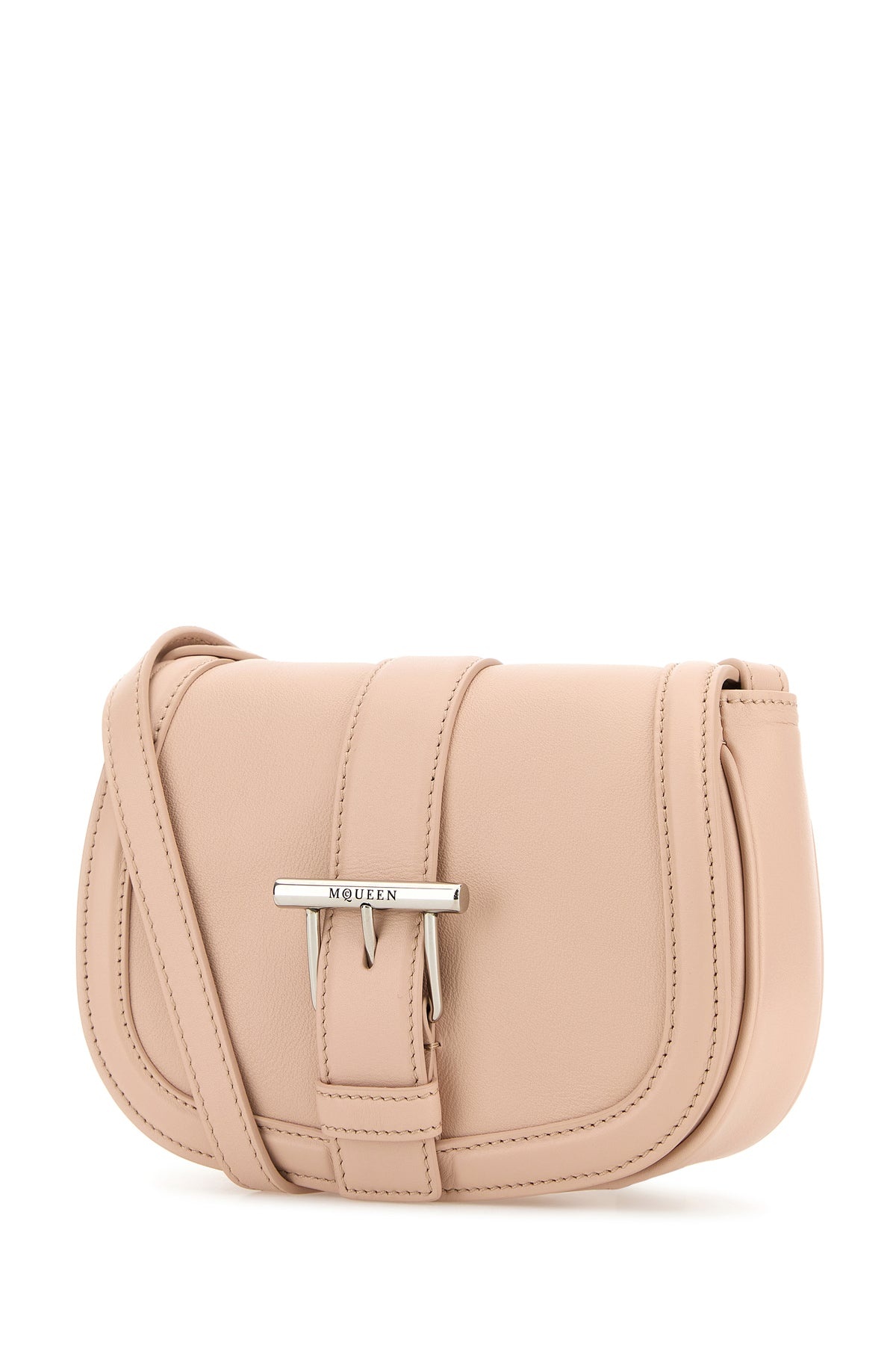 Pastel pink leather mini Satchel crossbody bag - 2