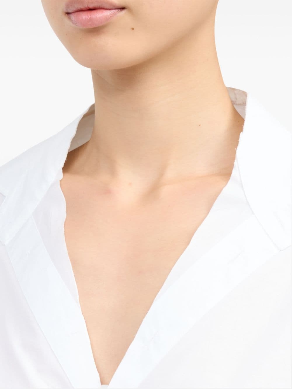 V-neck cotton shirt - 7