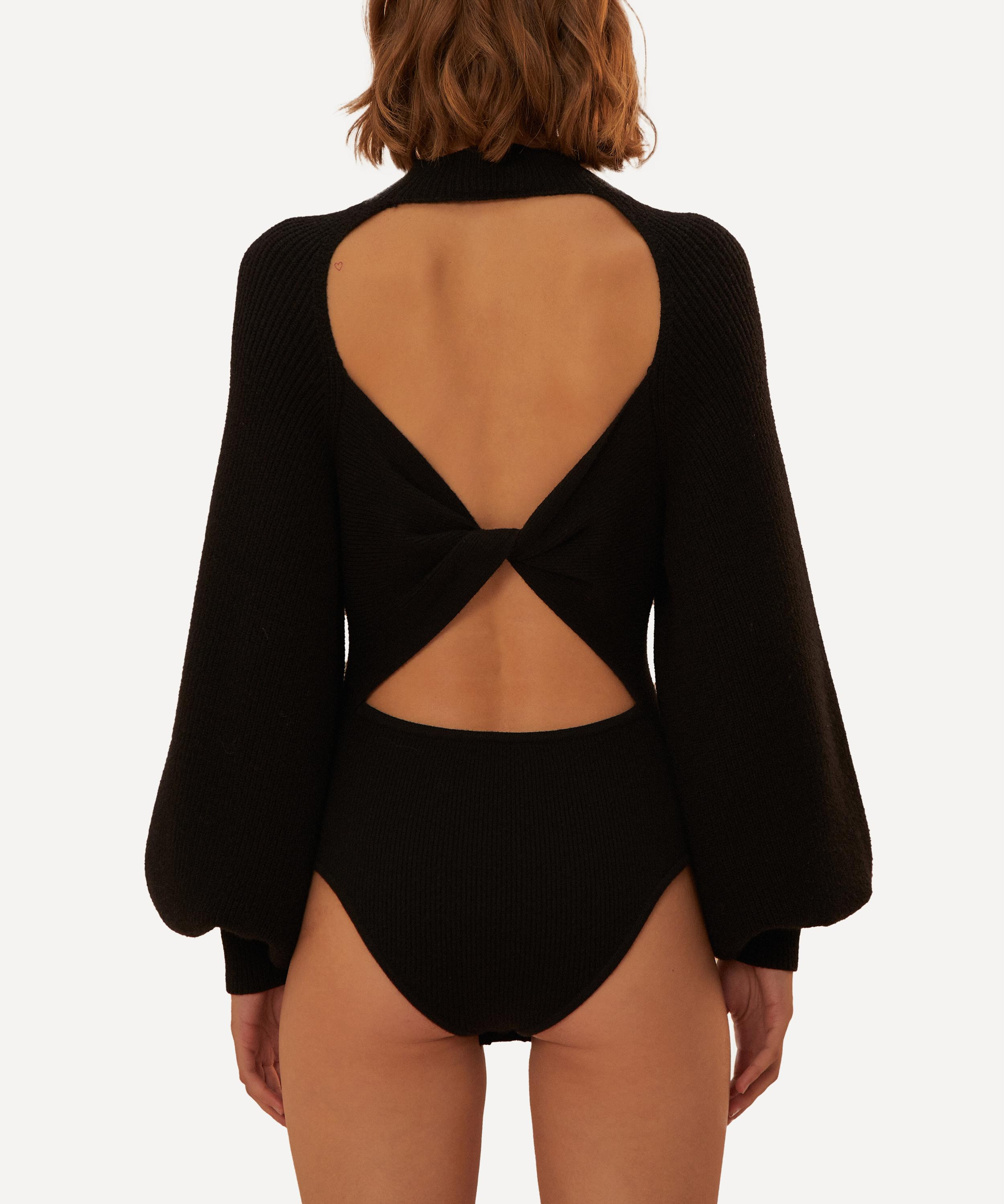 Black Knit Bodysuit - 2