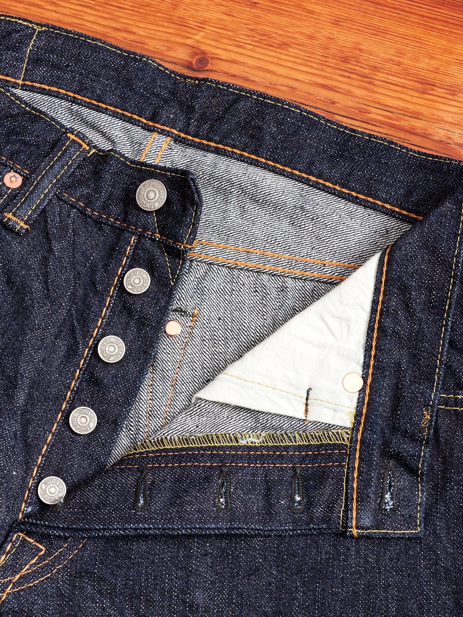 XX-003 14oz Rinsed Selvedge Denim - Regular Straight Fit - 8