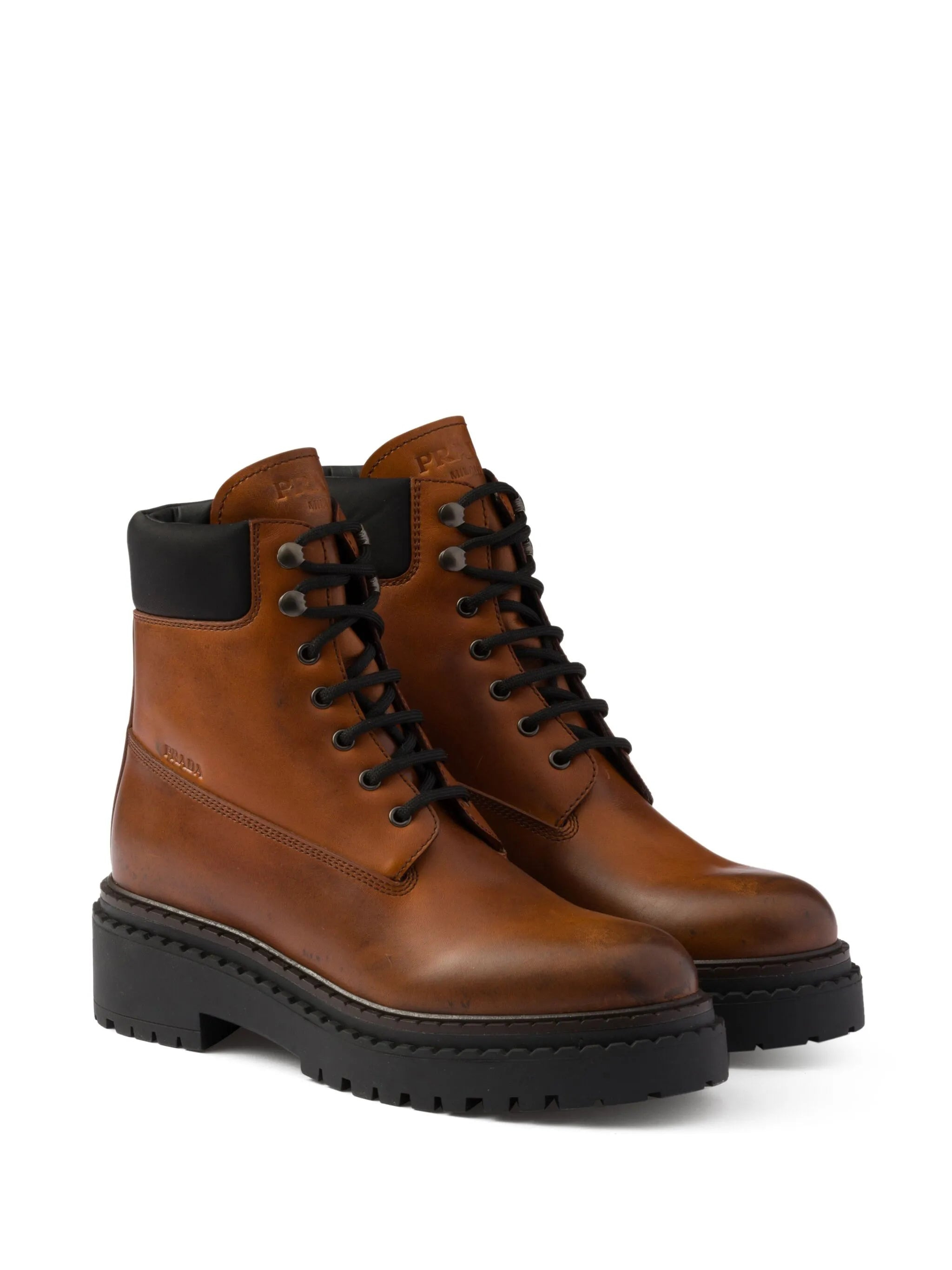 leather combat booties - 2